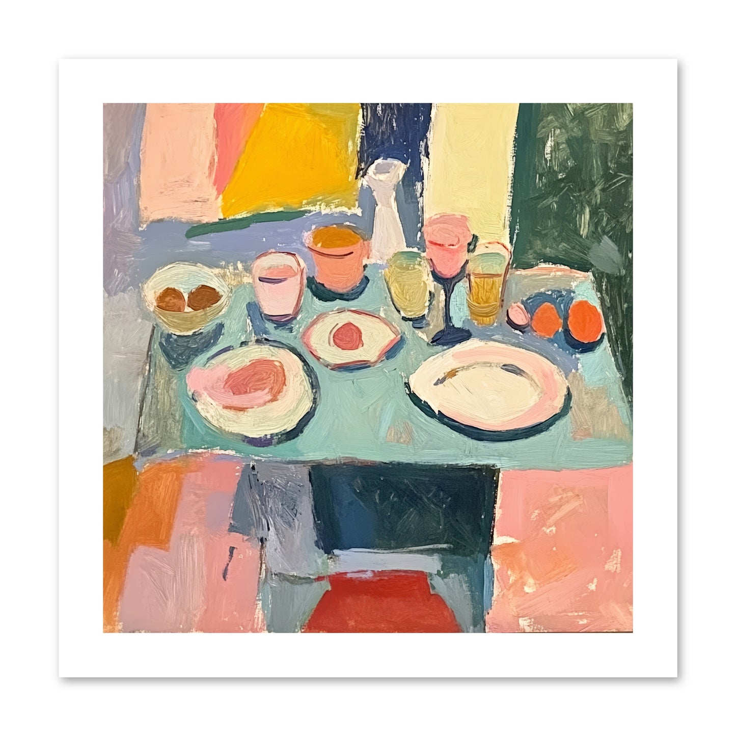 Parisian Breakfast -- Paper Print 12x12