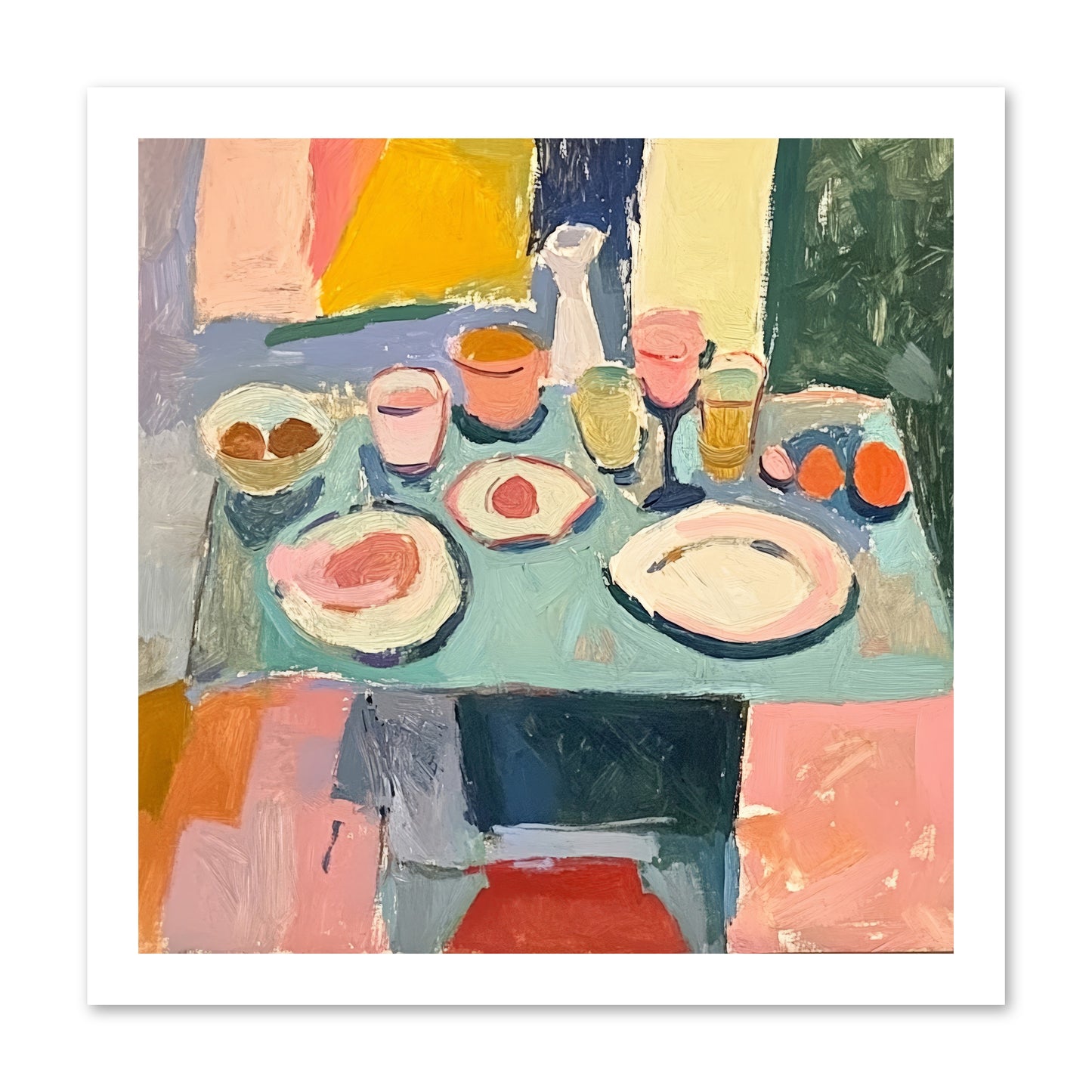 Parisian Breakfast -- Loose Canvas Print 16x16