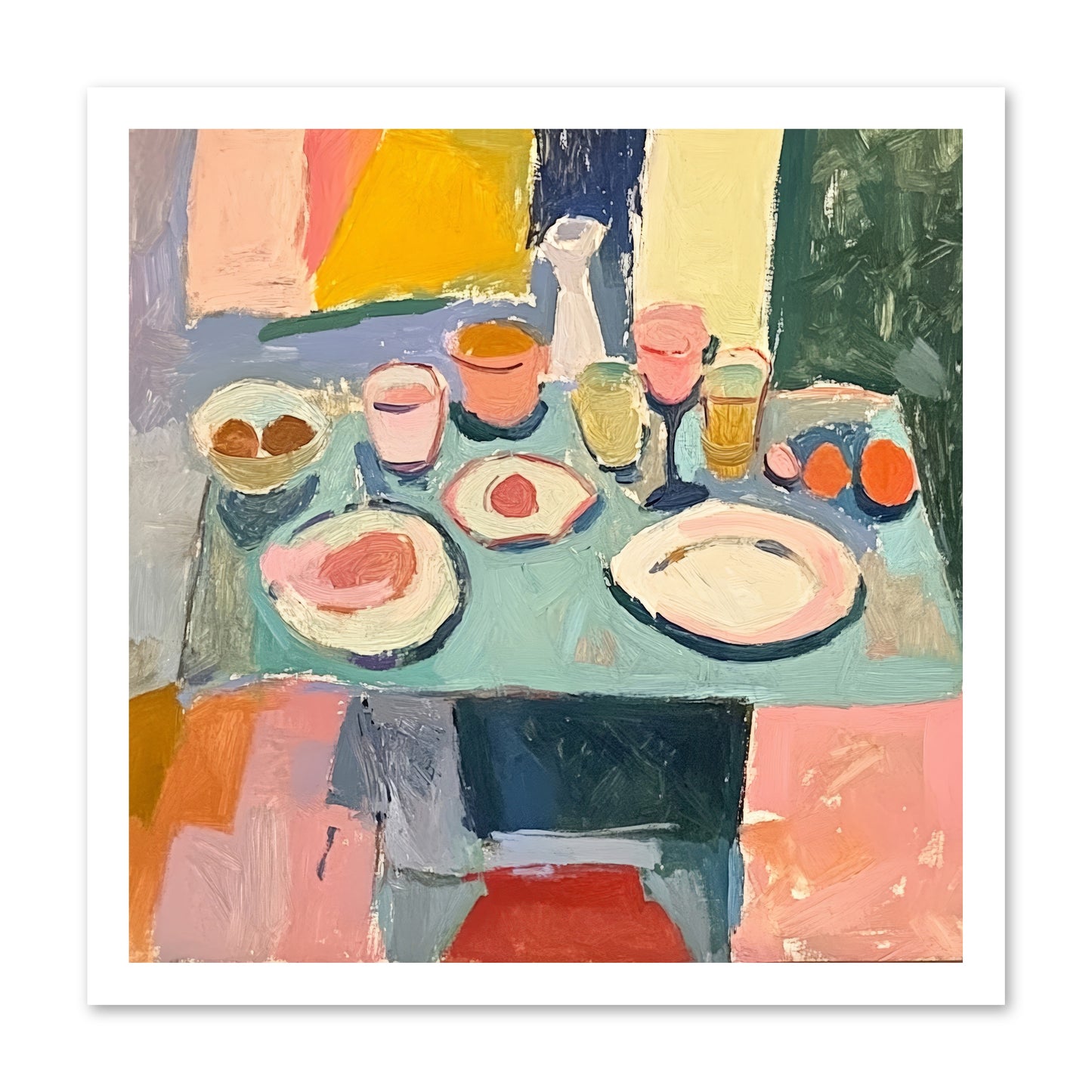 Parisian Breakfast -- Loose Canvas Print 20x20