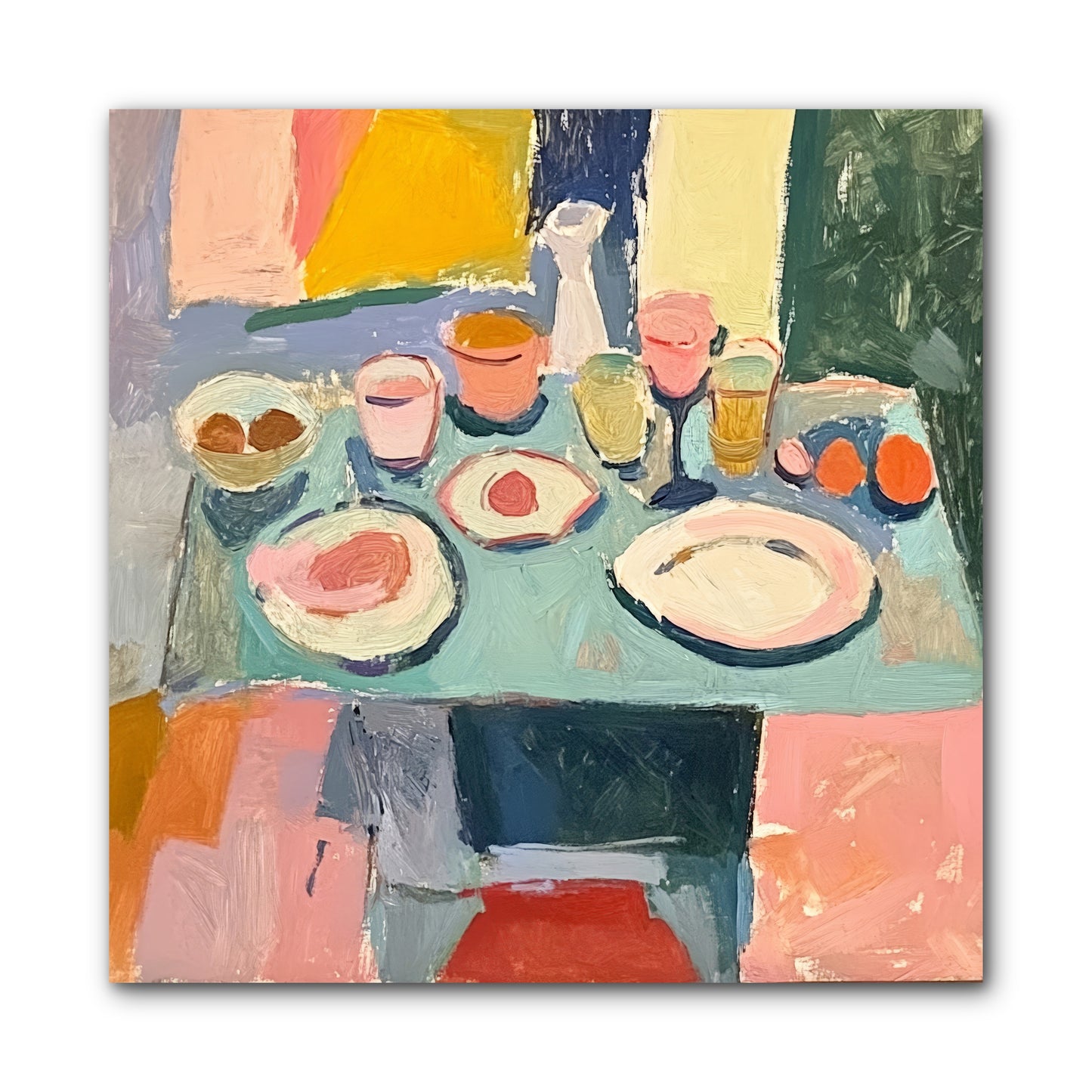 Parisian Breakfast -- Wrapped Canvas 10x10