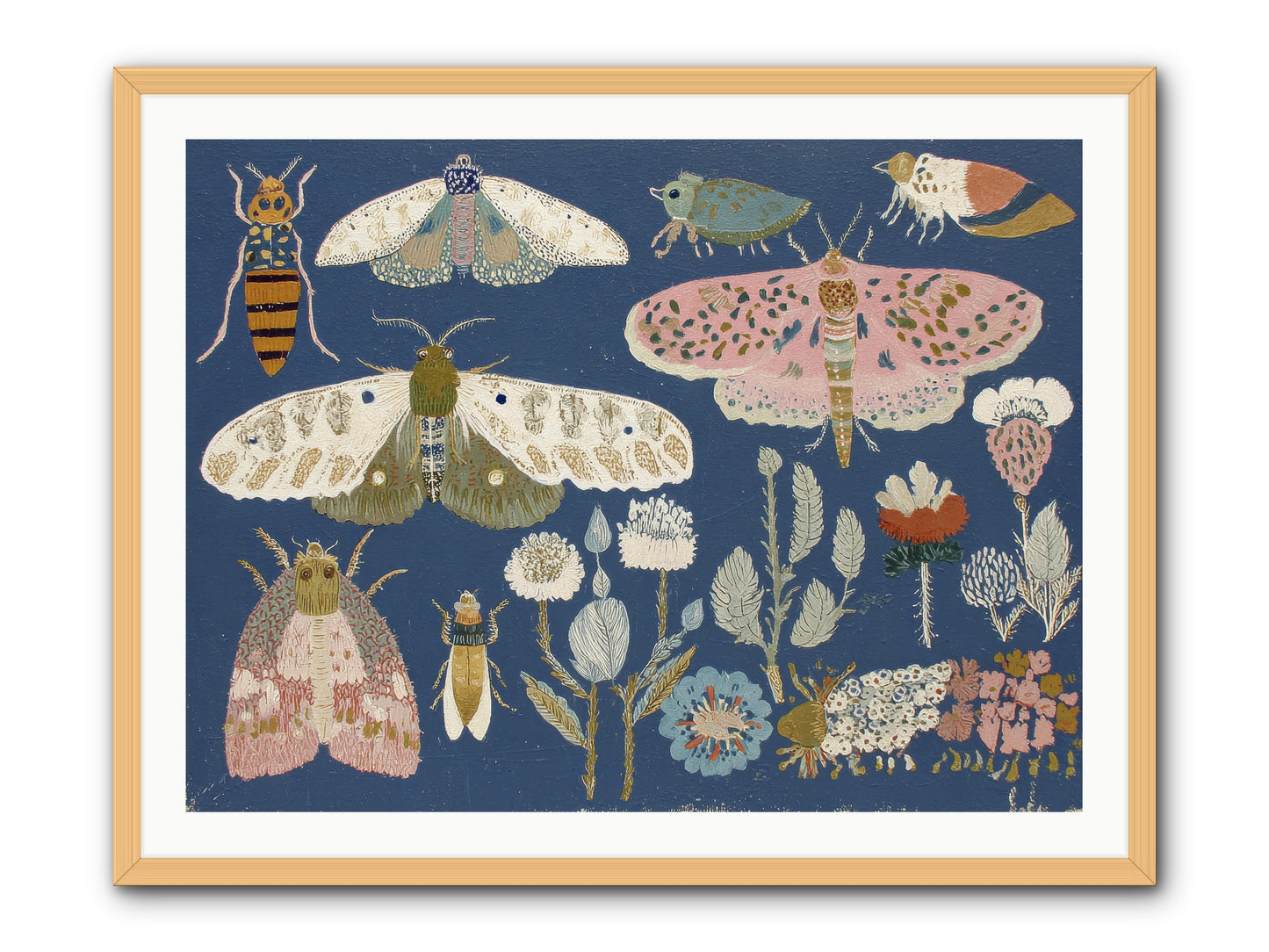 Parisian Paper Crowns -- Framed Print - Natural 40x30