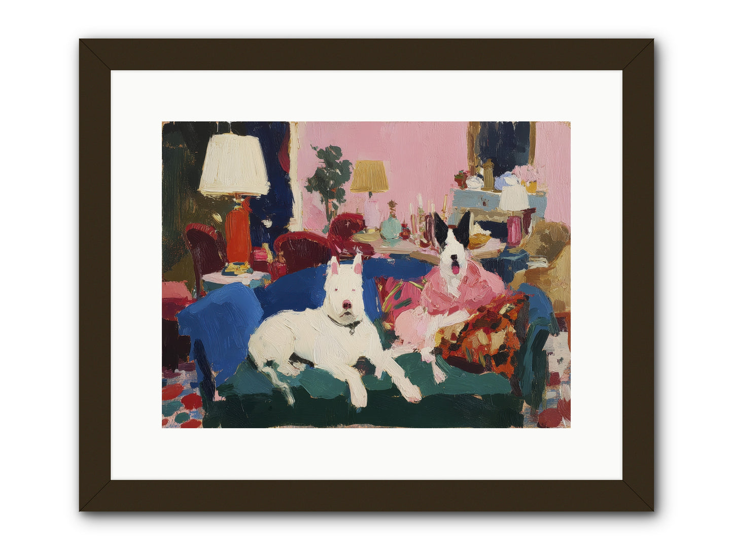 Parlor Companions -- Framed Print - Black 16x12