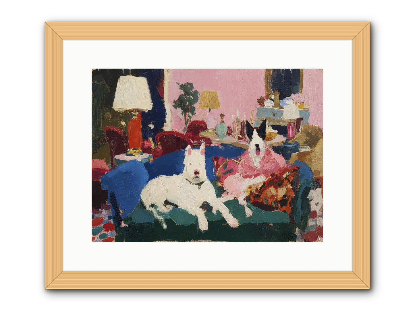 Parlor Companions -- Framed Print - Natural 16x12