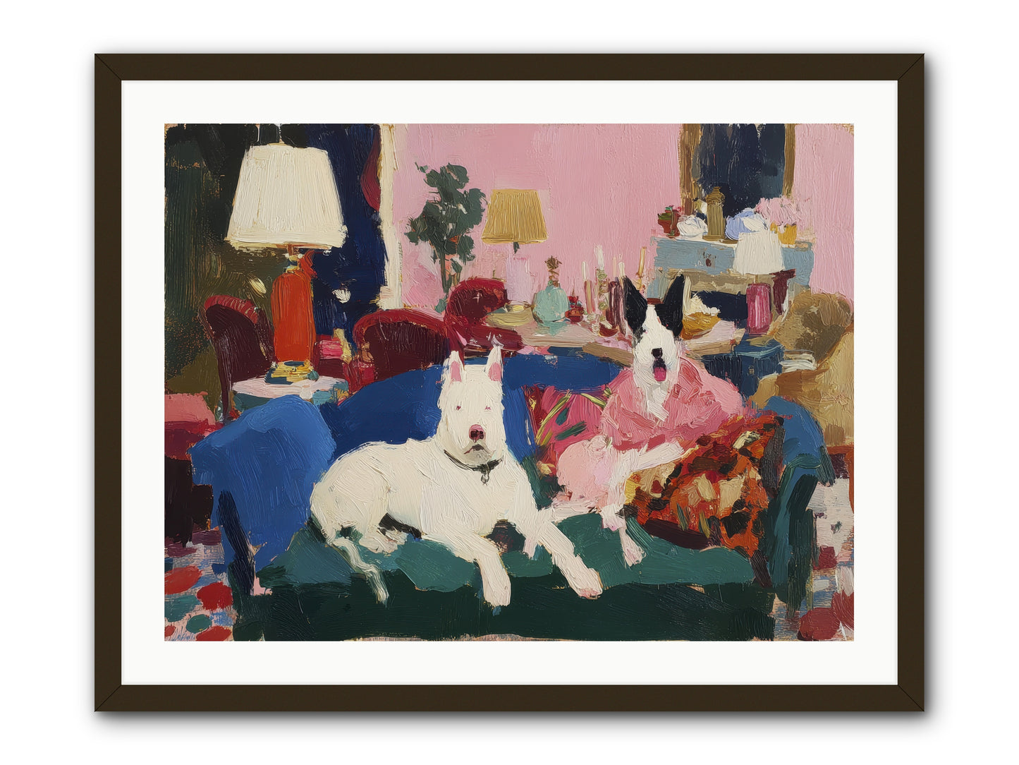 Parlor Companions -- Framed Print - Black 32x24