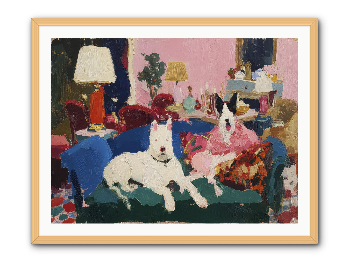 Parlor Companions -- Framed Print - Natural 40x30