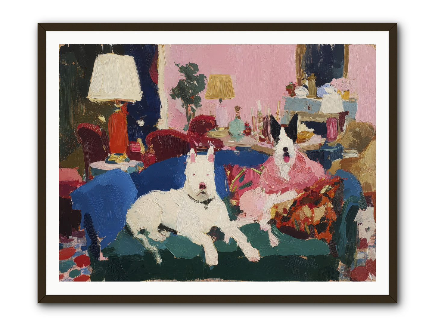 Parlor Companions -- Framed Print - Black 48x36