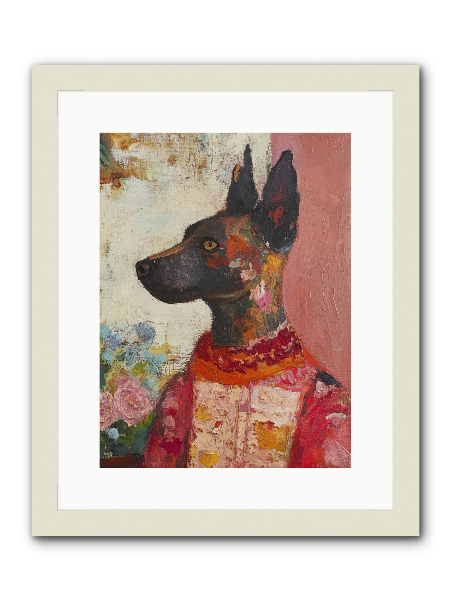 Parlor Muse -- Framed Print - White 12x16