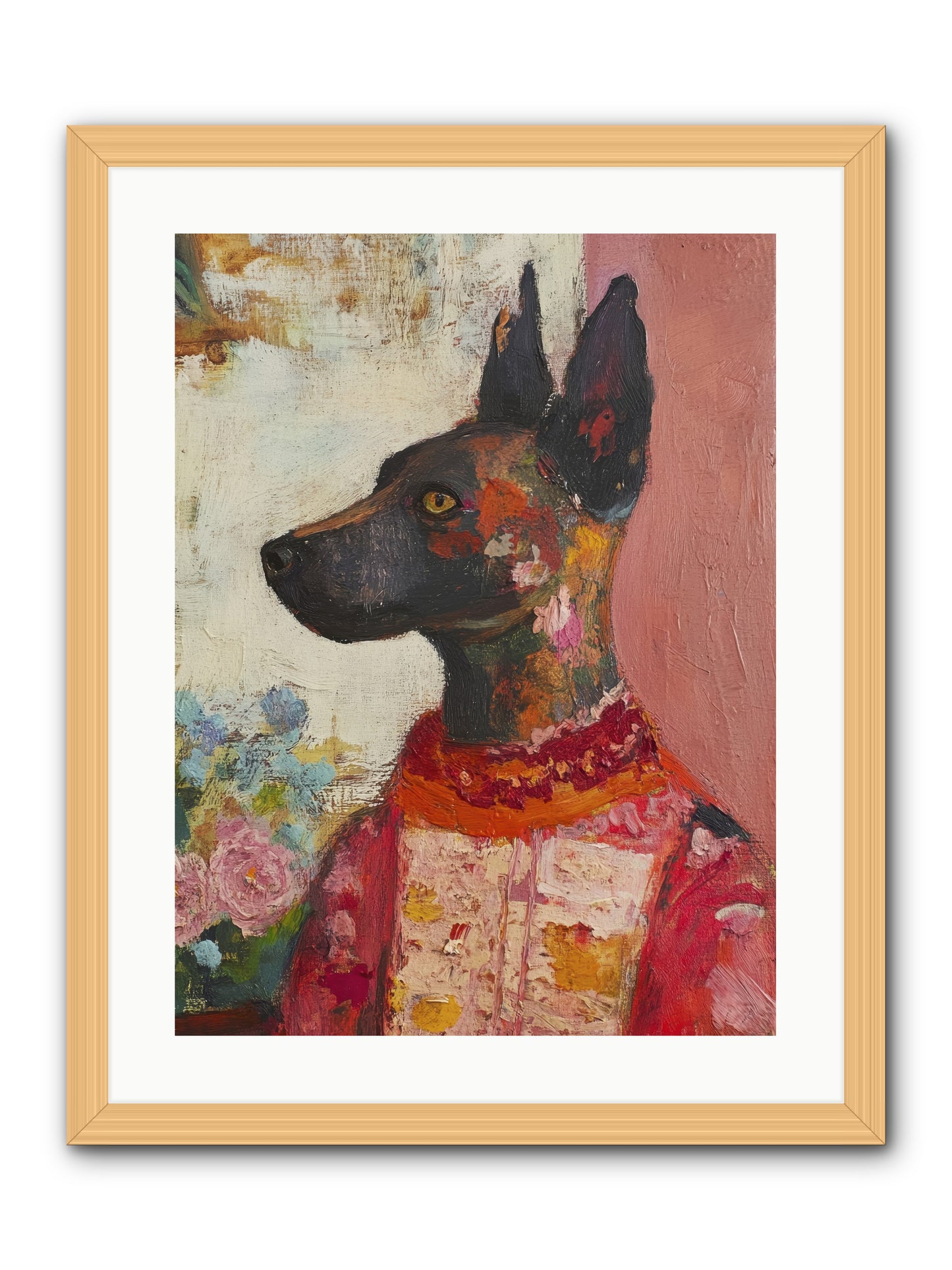 Parlor Muse -- Framed Print - Natural 18x24
