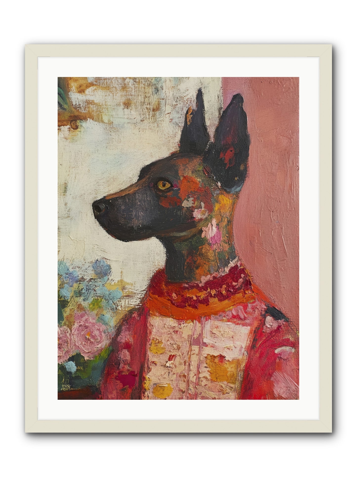 Parlor Muse -- Framed Print - White 24x32