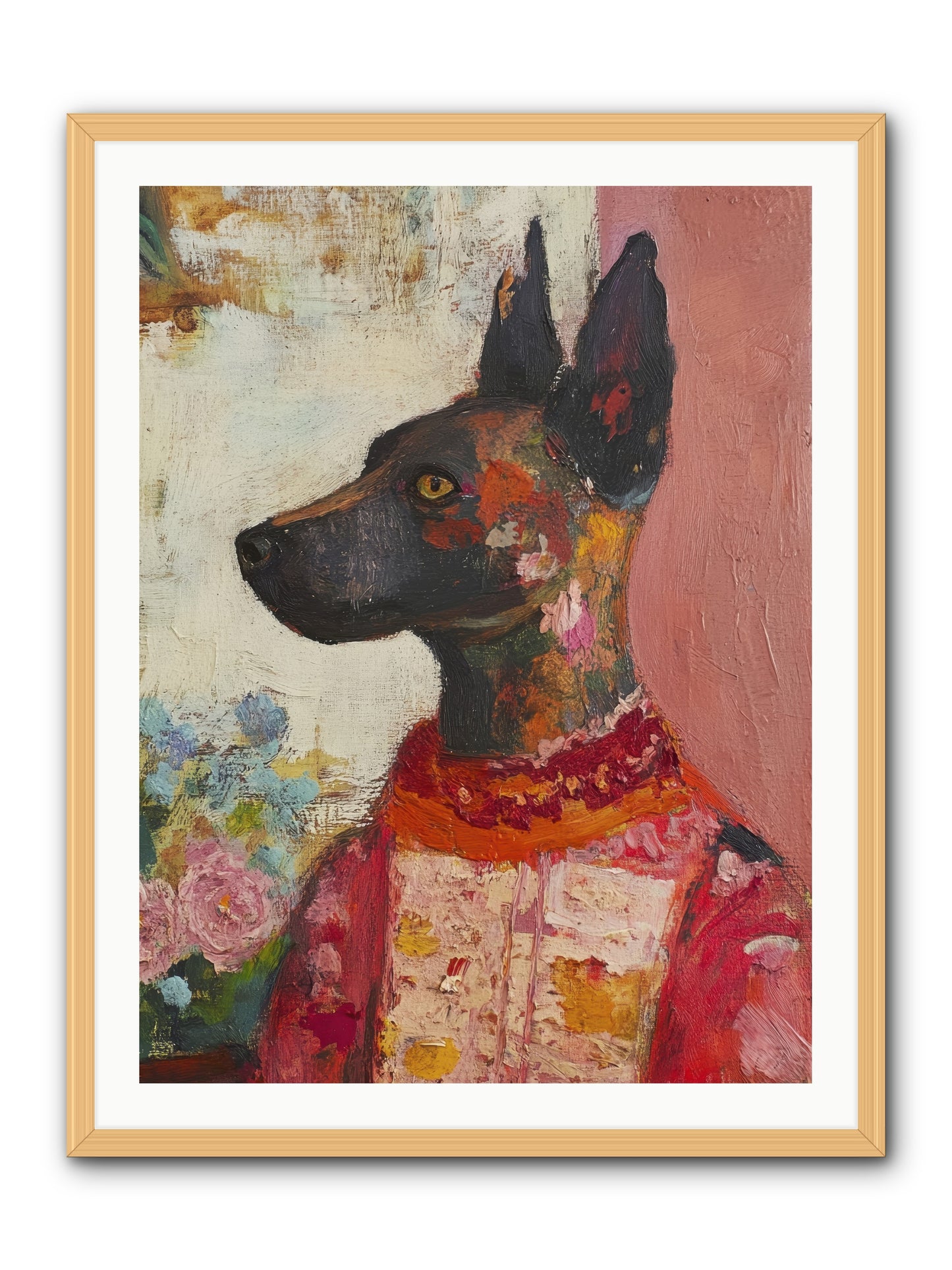 Parlor Muse -- Framed Print - Natural 30x40