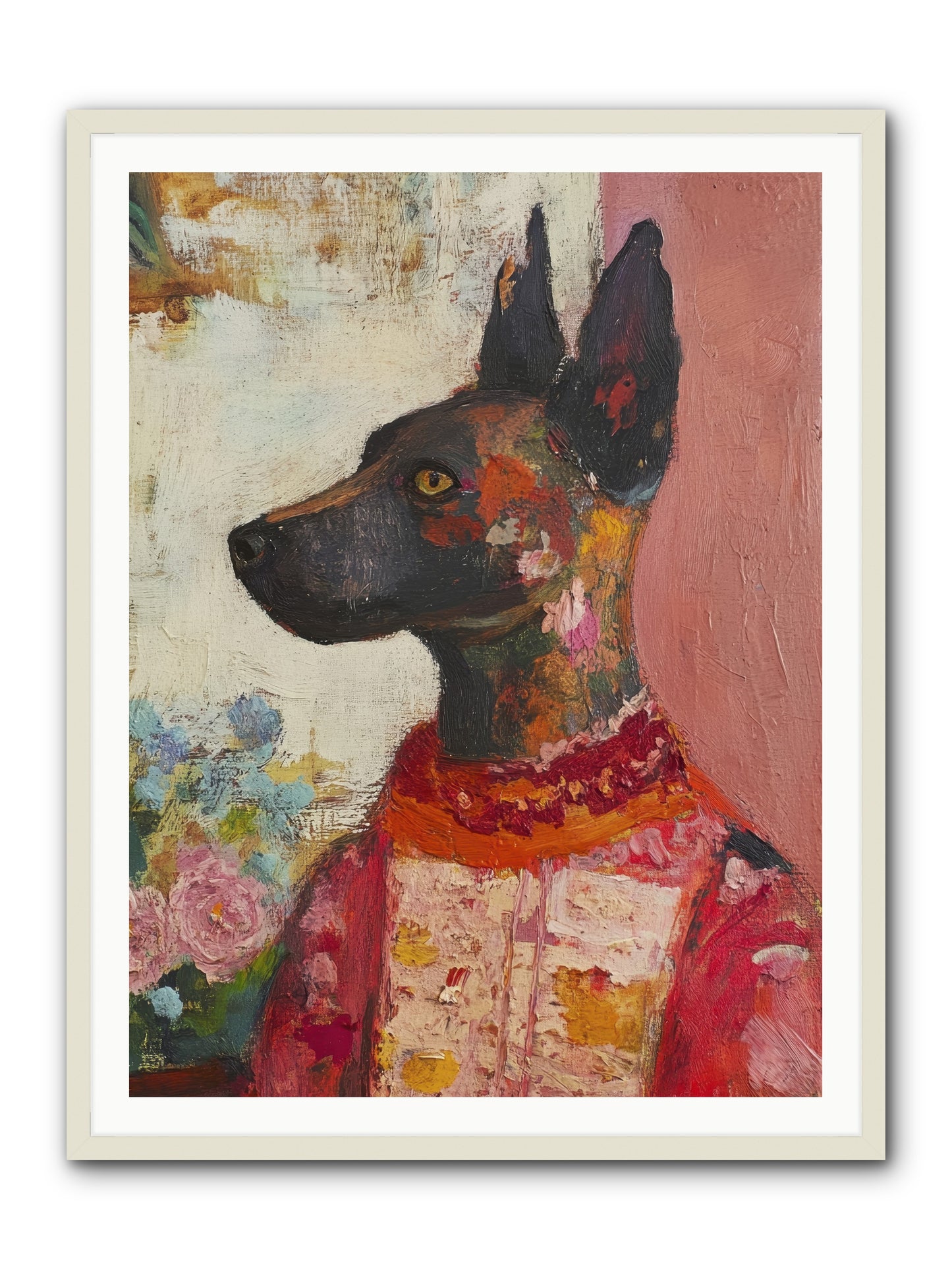 Parlor Muse -- Framed Print - White 36x48