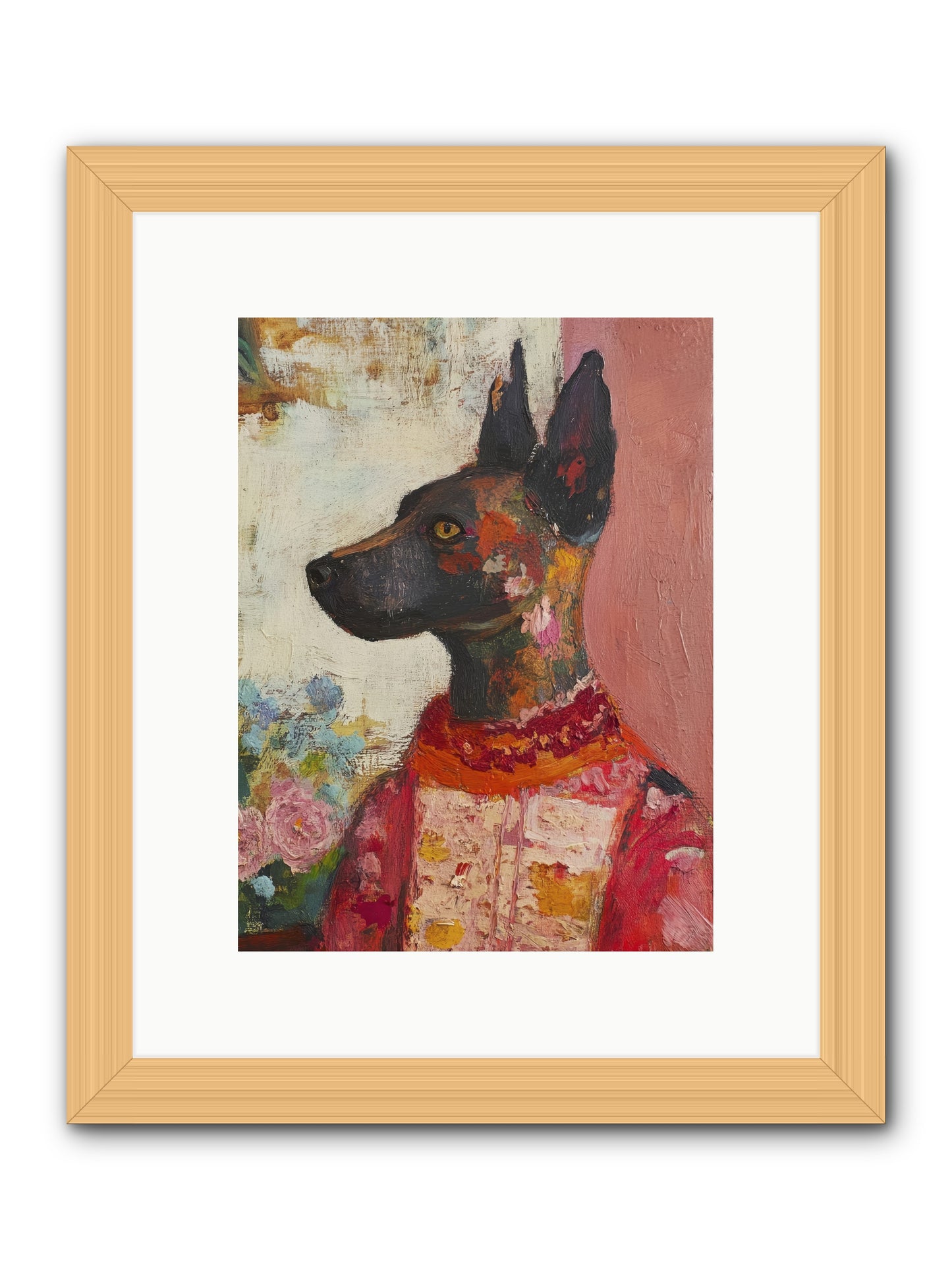 Parlor Muse -- Framed Print - Natural 9x12