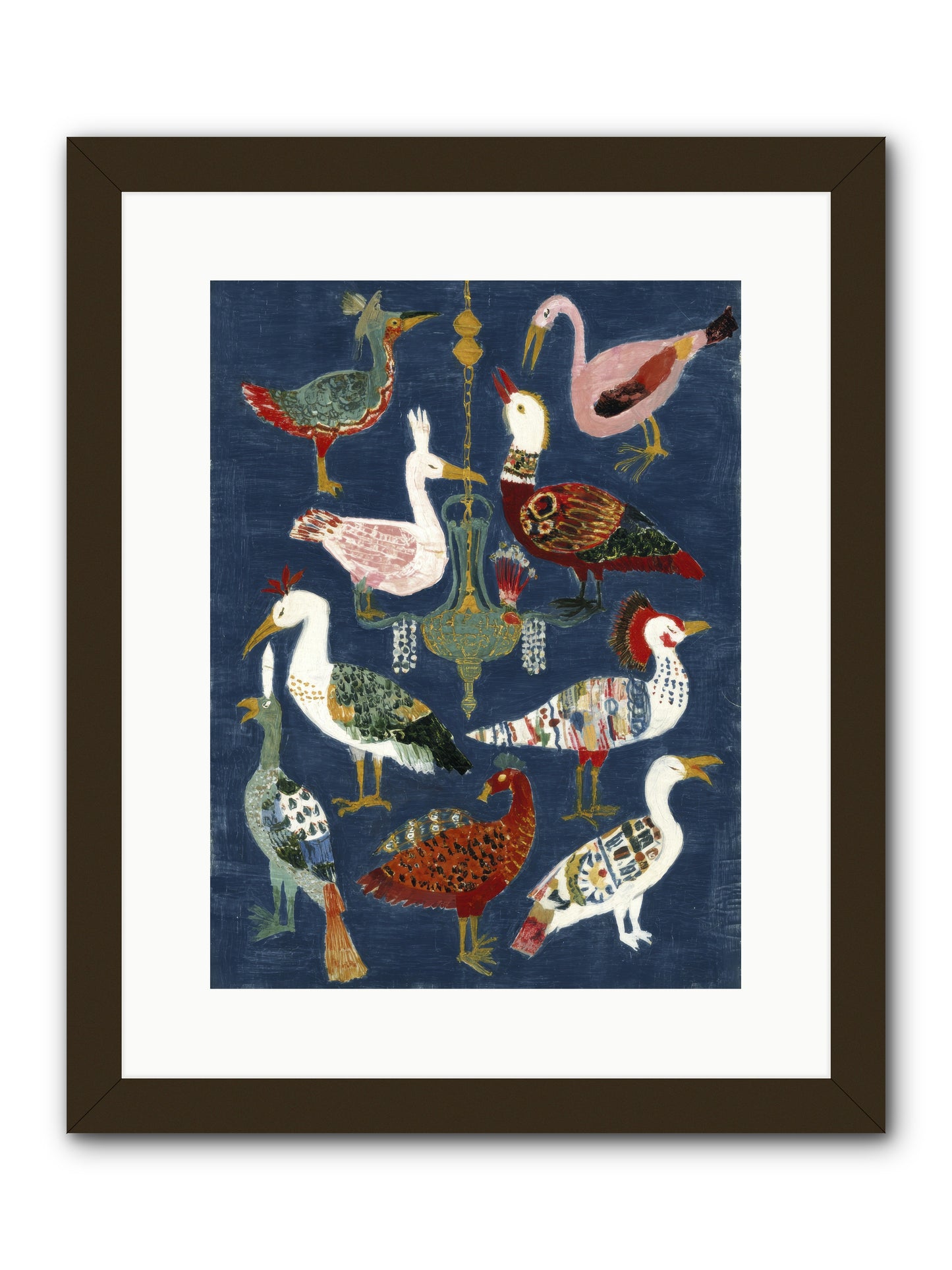 Parlor chandelier -- Framed Print - Black 12x16