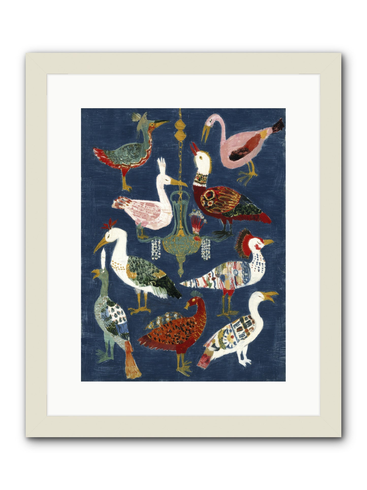 Parlor chandelier -- Framed Print - White 12x16
