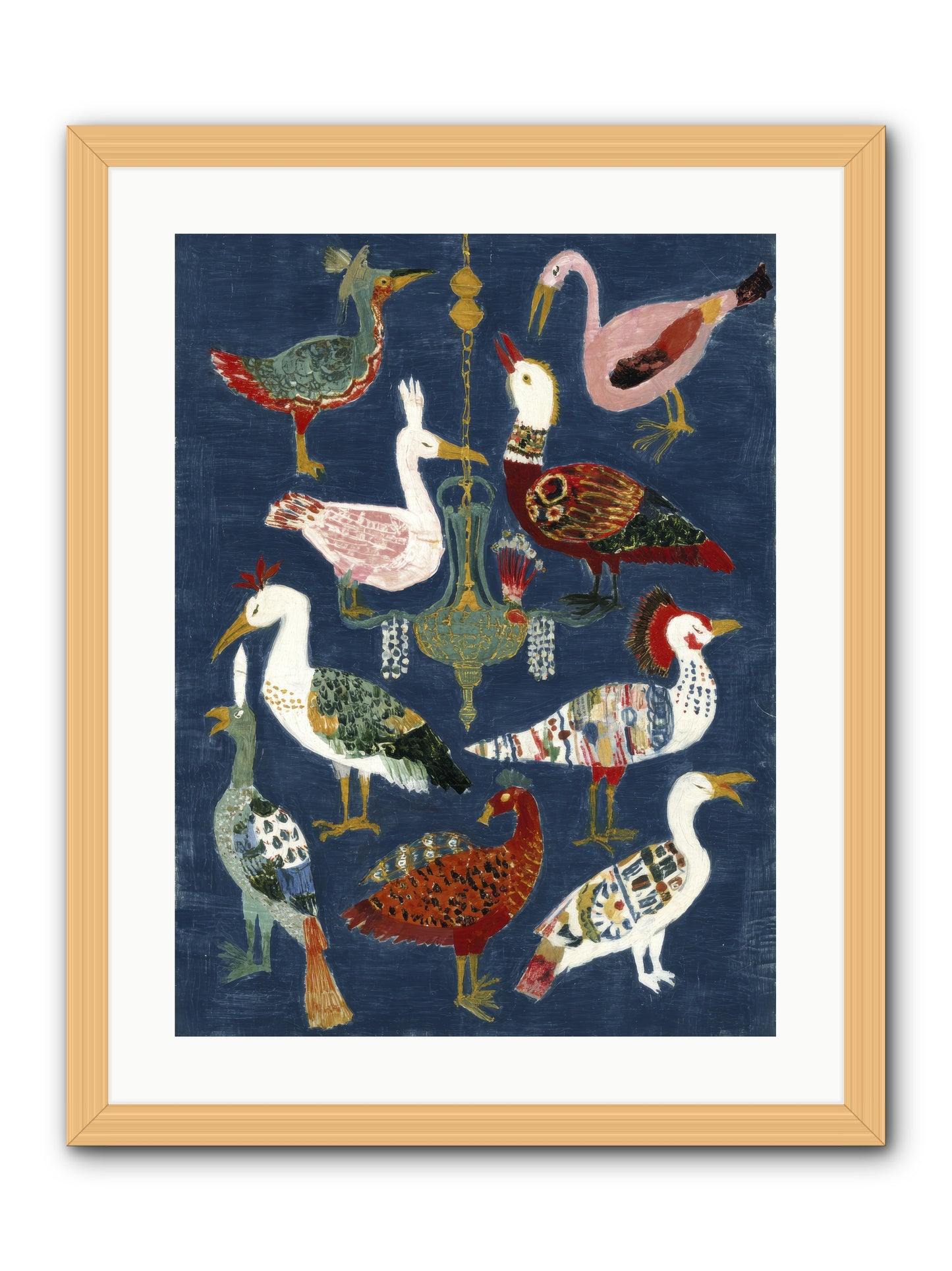 Parlor chandelier -- Framed Print - Natural 18x24