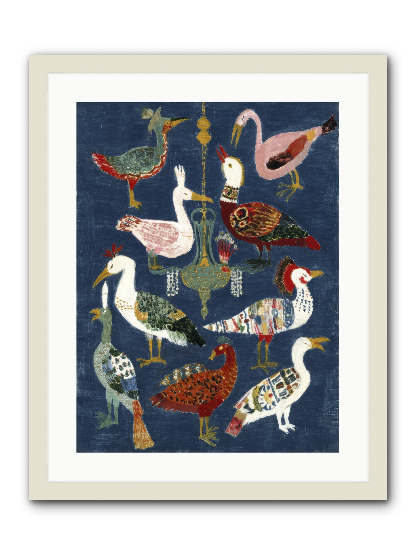 Parlor chandelier -- Framed Print - White 18x24