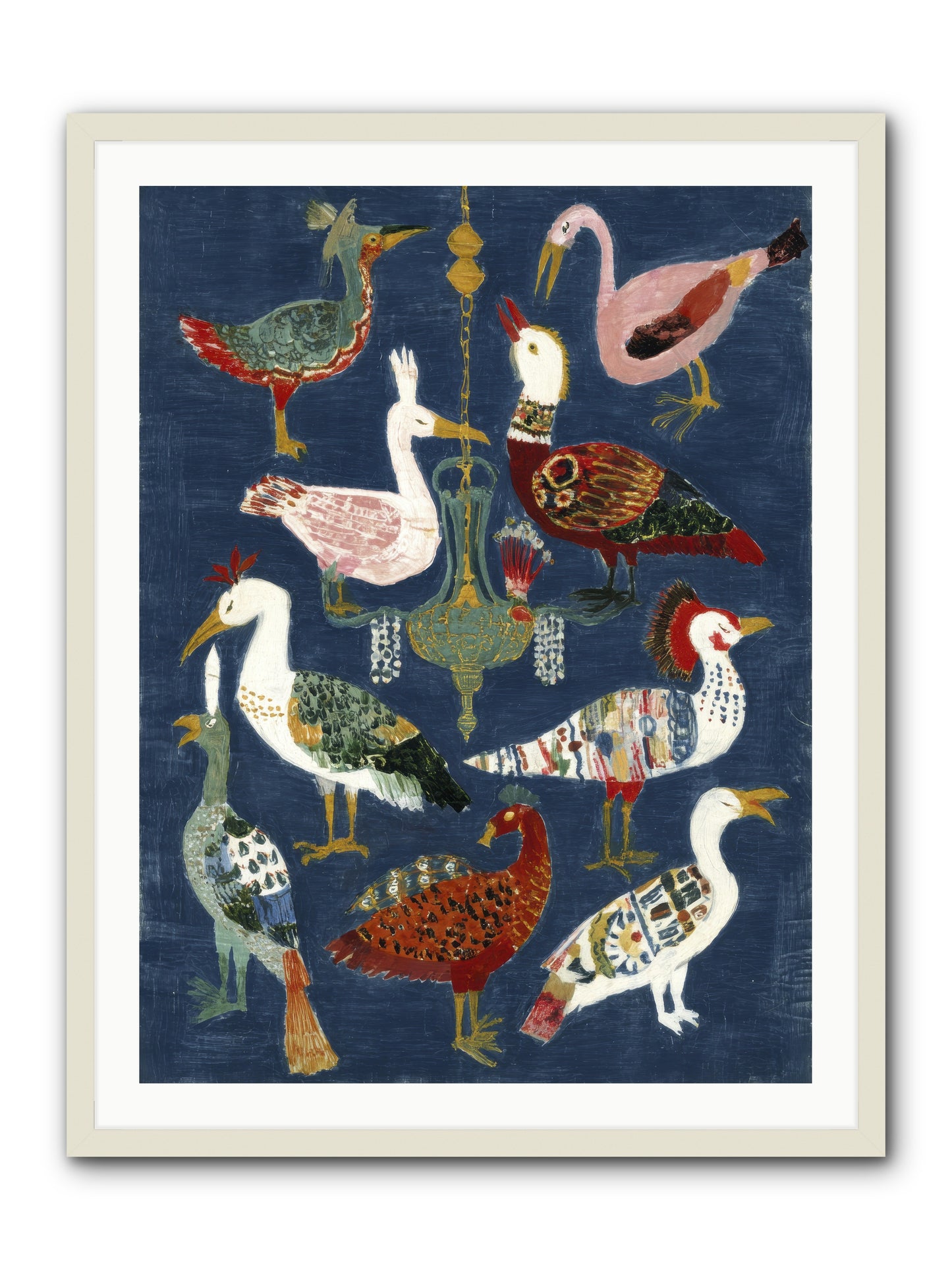 Parlor chandelier -- Framed Print - White 30x40