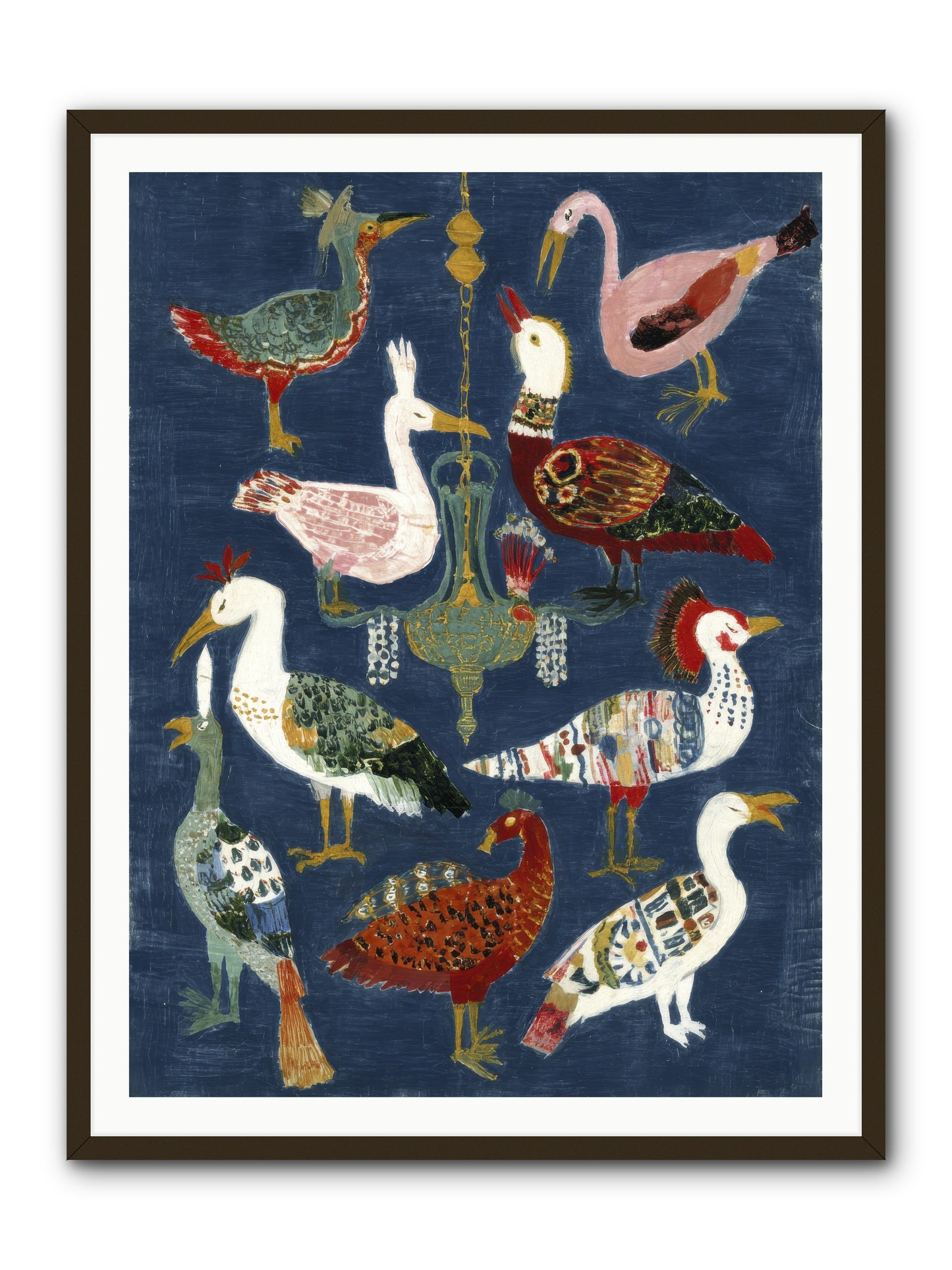 Parlor chandelier -- Framed Print - Black 36x48