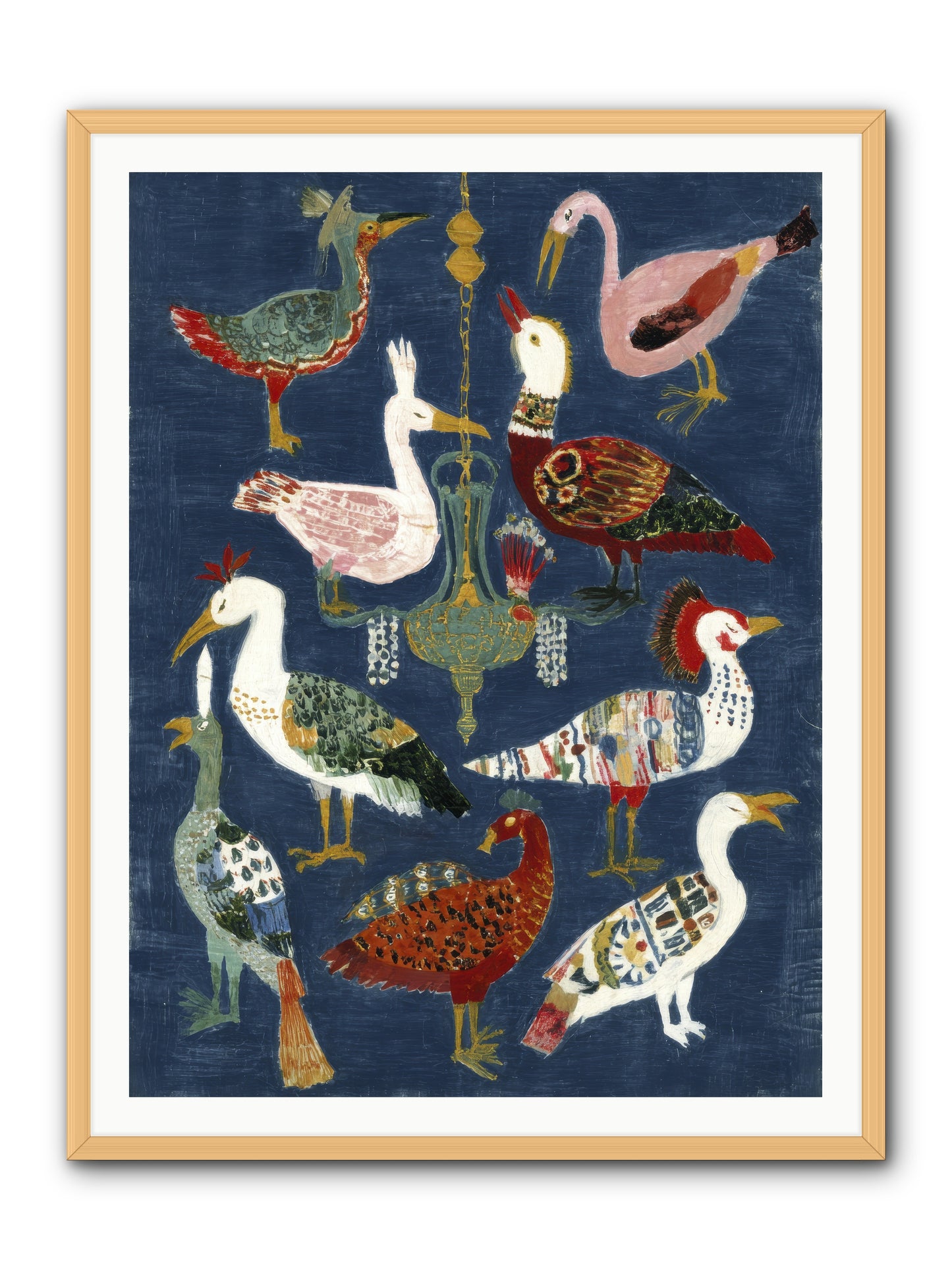 Parlor chandelier -- Framed Print - Natural 36x48