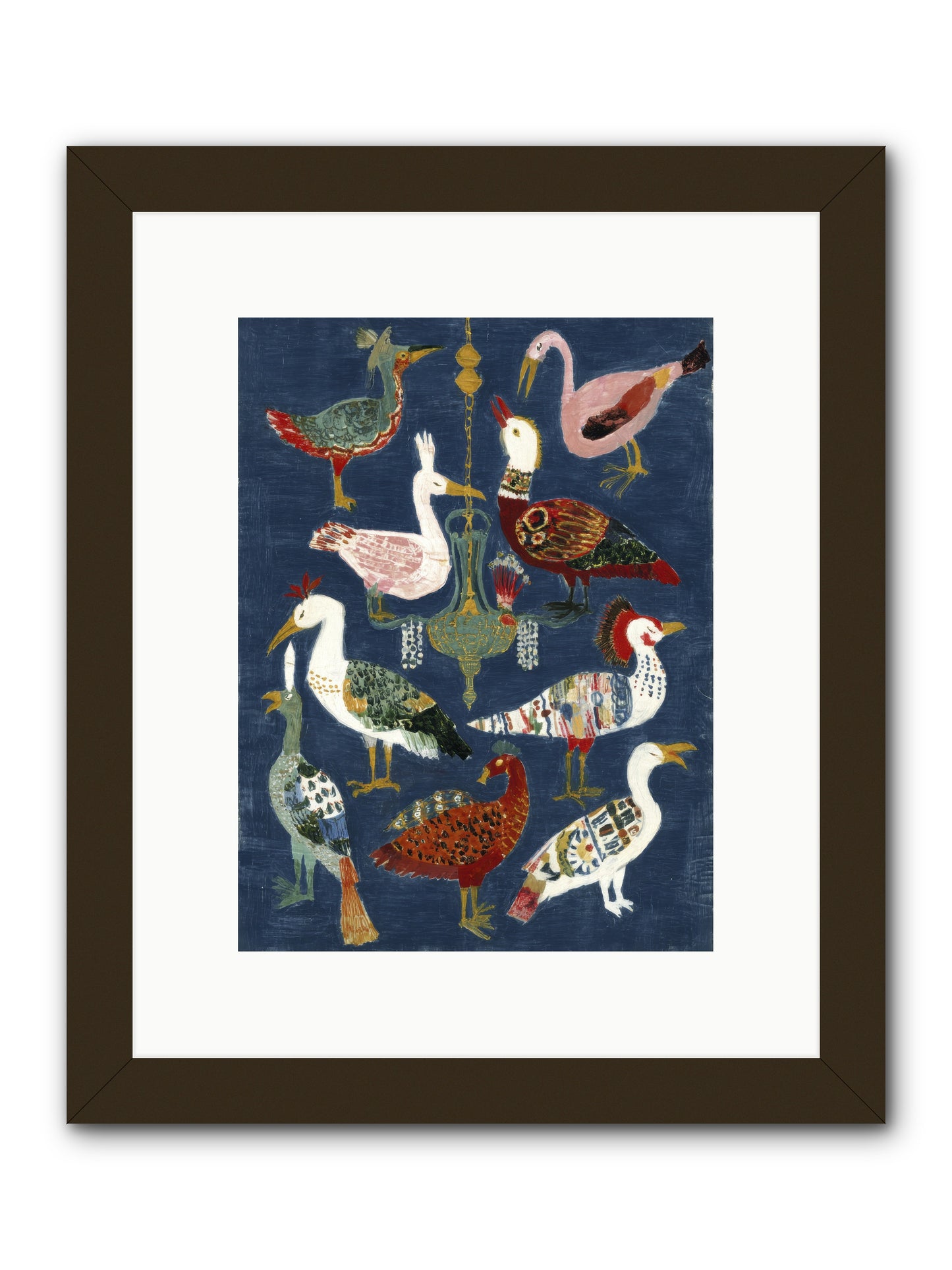 Parlor chandelier -- Framed Print - Black 9x12