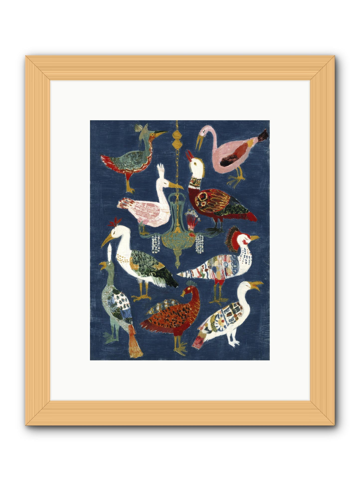 Parlor chandelier -- Framed Print - Natural 9x12