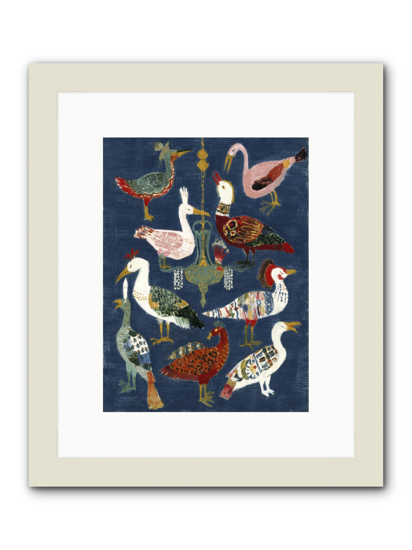 Parlor chandelier -- Framed Print - White 9x12