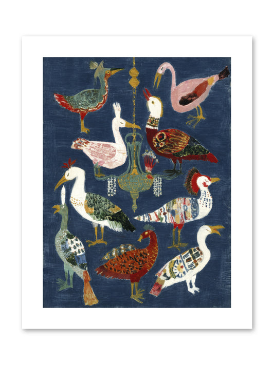 Parlor chandelier -- Paper Print 9x12