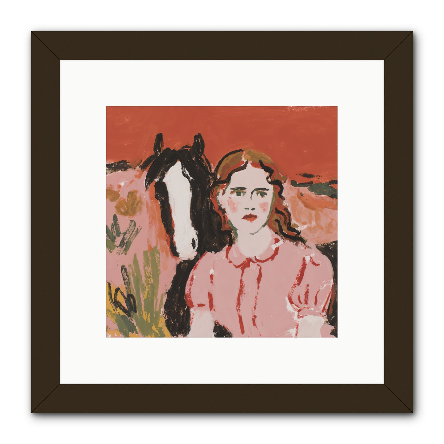 Particularly Fond -- Framed Print - Black 10x10