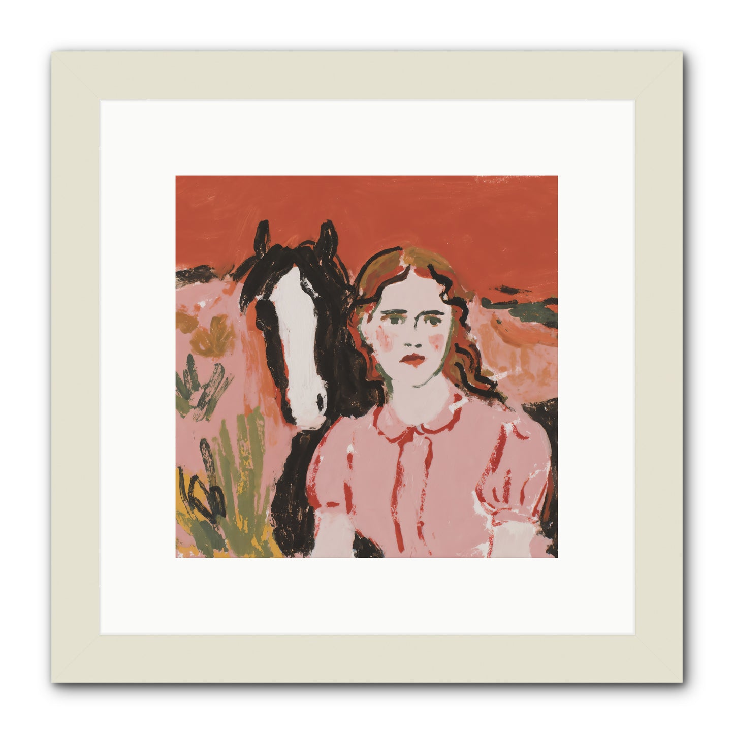Particularly Fond -- Framed Print - White 10x10