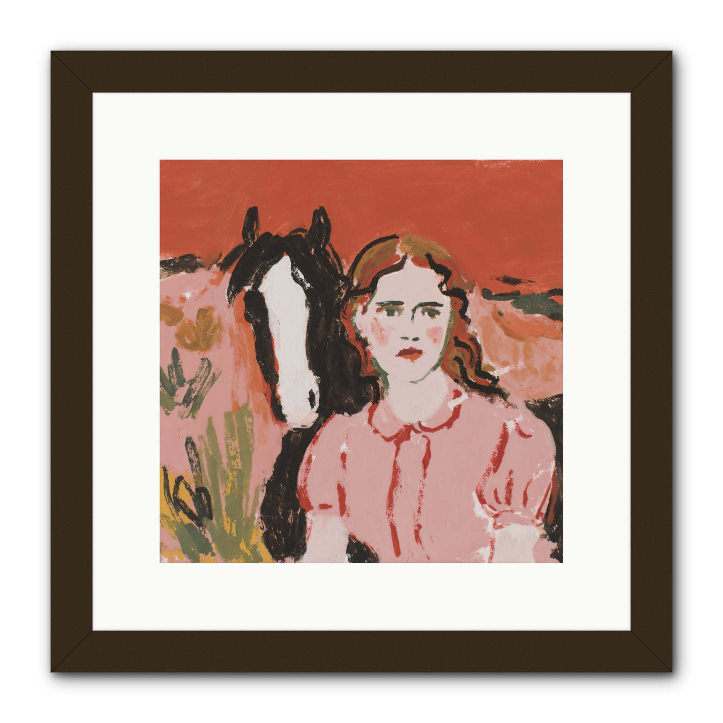 Particularly Fond -- Framed Print - Black 12x12