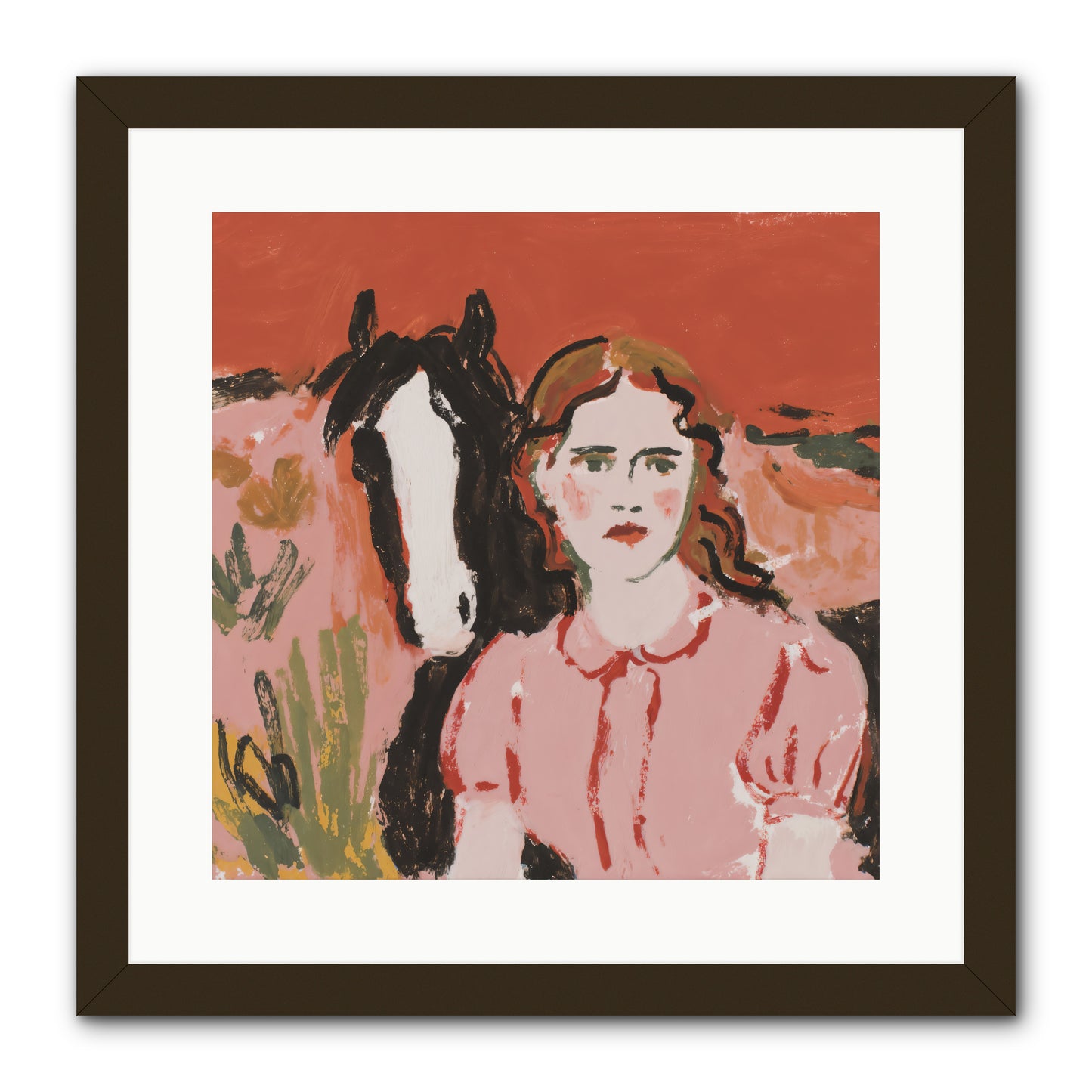 Particularly Fond -- Framed Print - Black 16x16