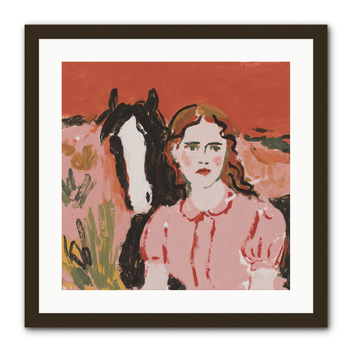 Particularly Fond -- Framed Print - Black 20x20