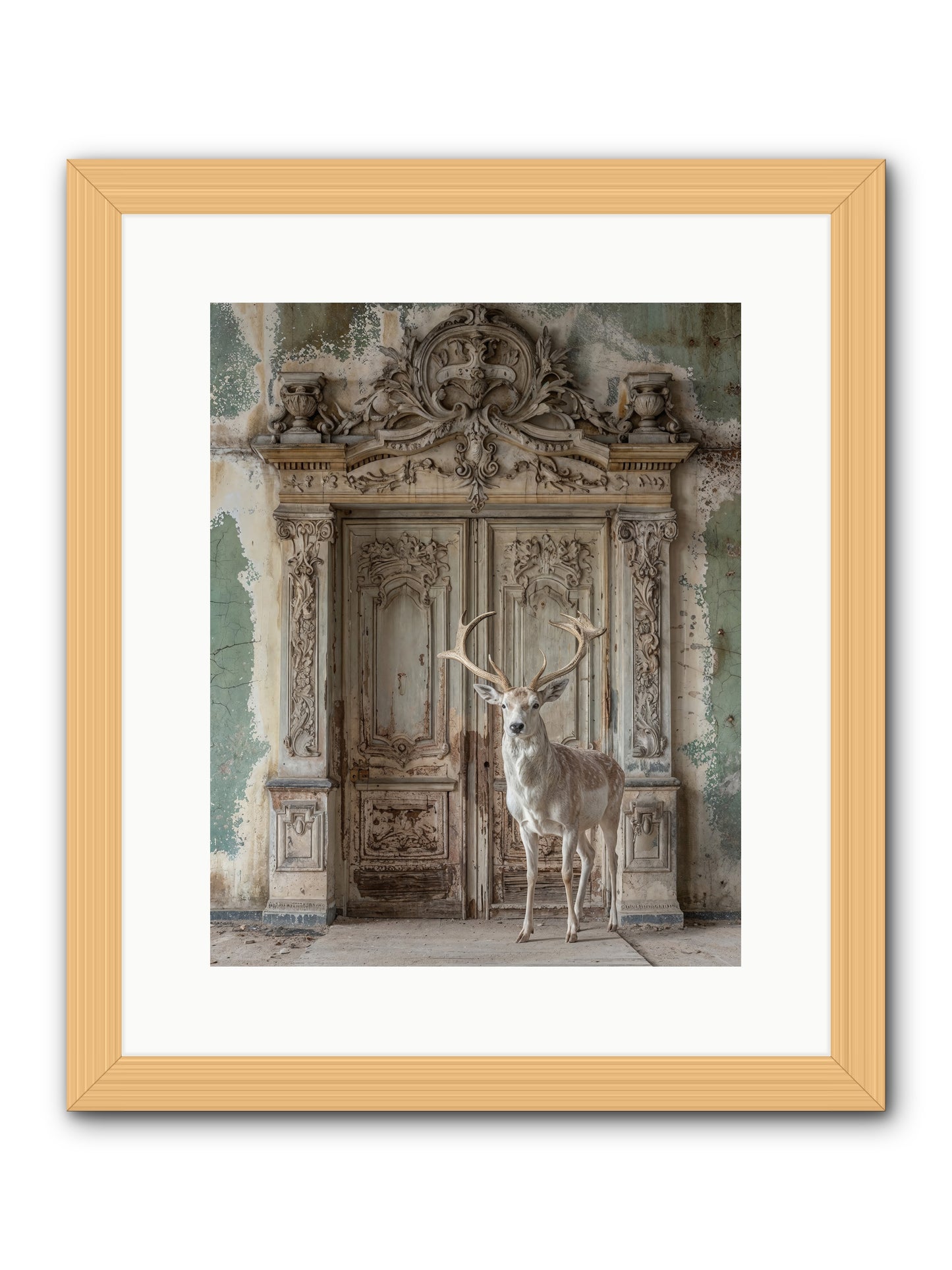 Passage To Ethereal Forests -- Framed Print - Natural 12x15