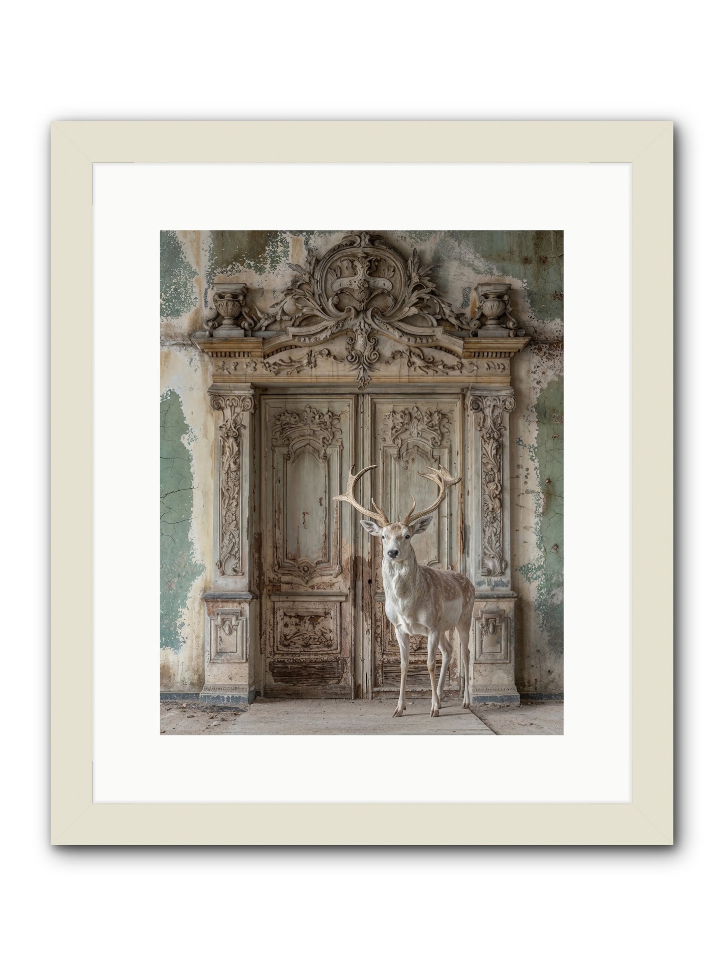 Passage To Ethereal Forests -- Framed Print - White 12x15