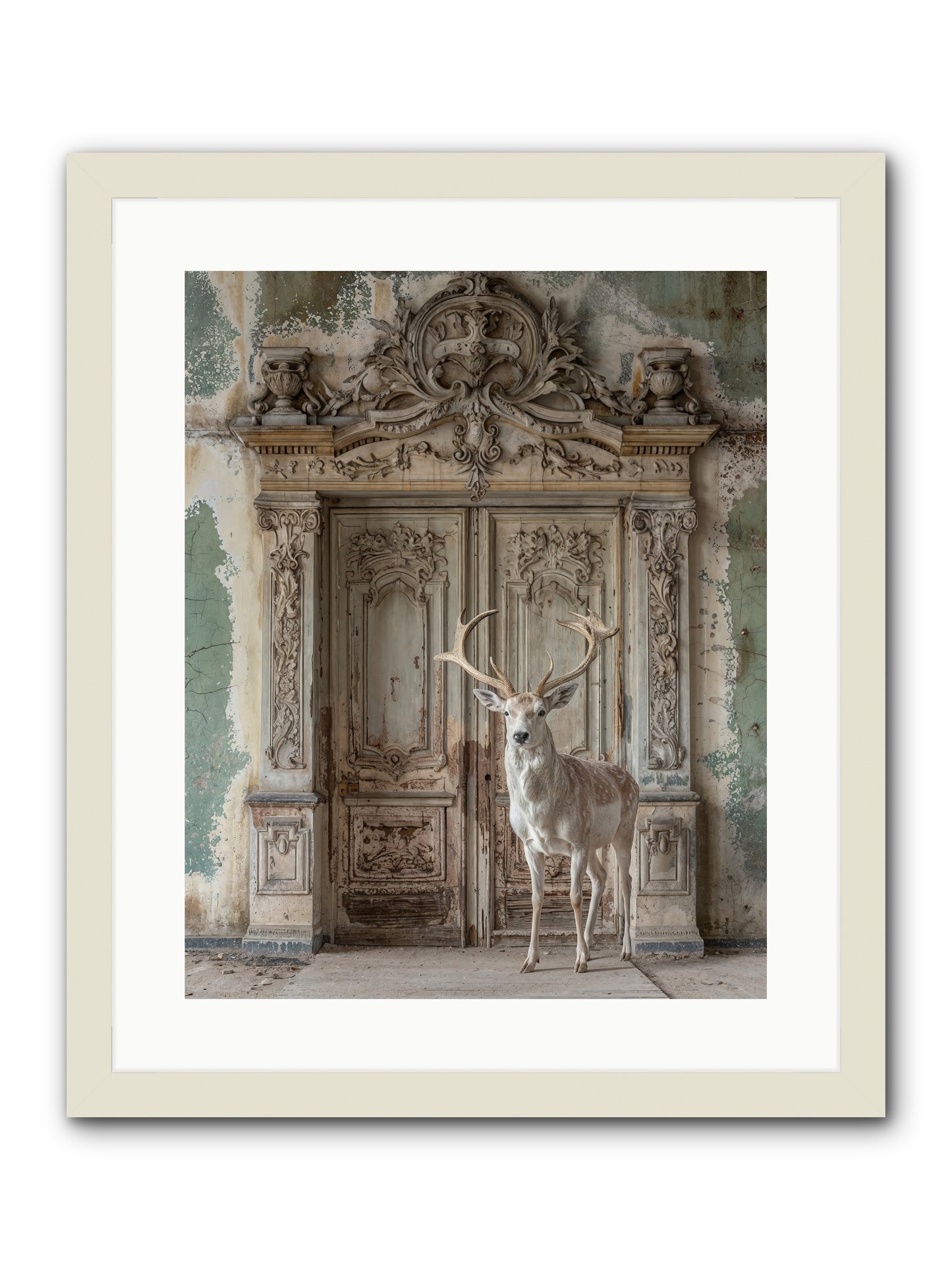 Passage To Ethereal Forests -- Framed Print - White 16x20