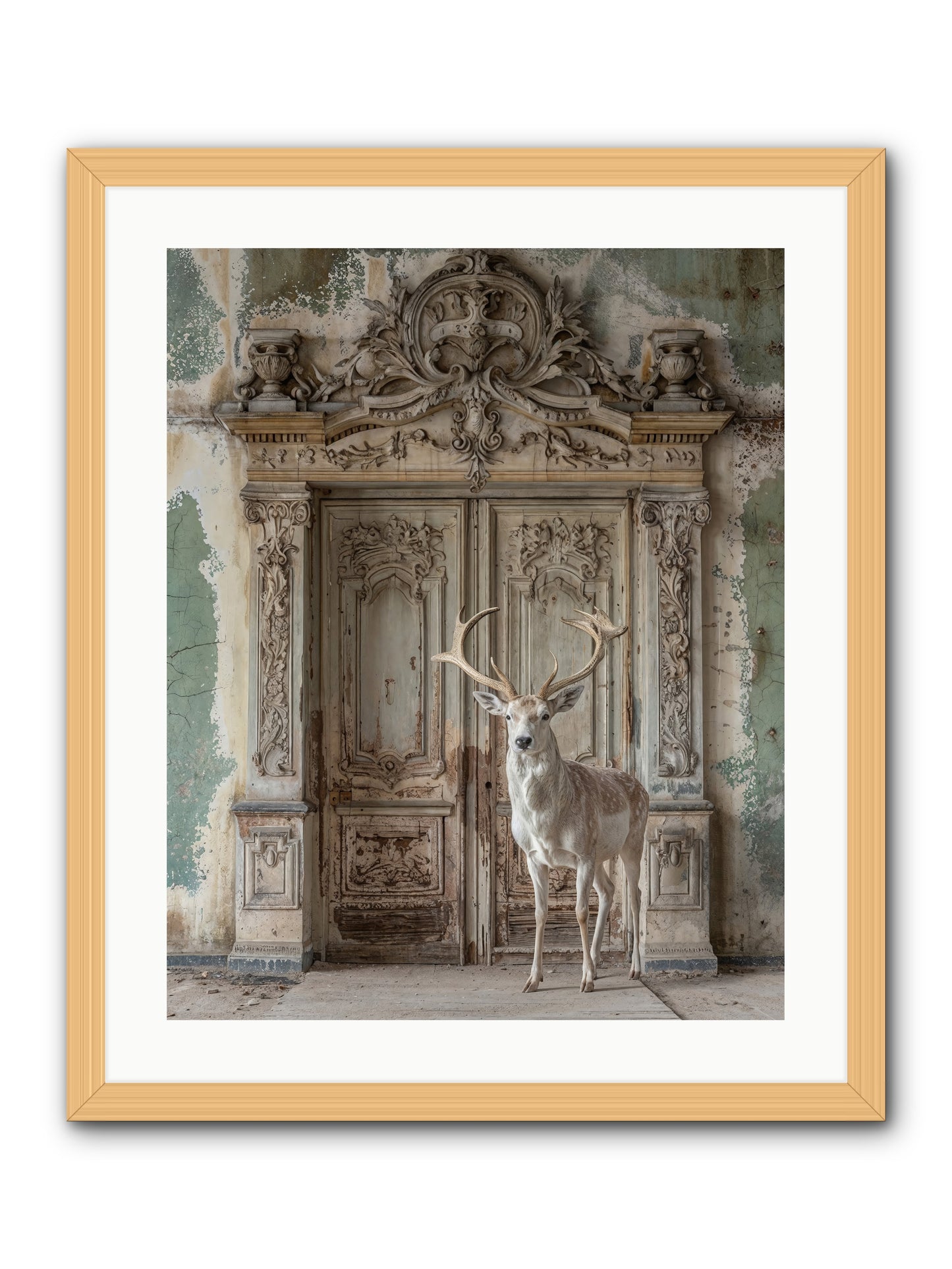 Passage To Ethereal Forests -- Framed Print - Natural 20x25
