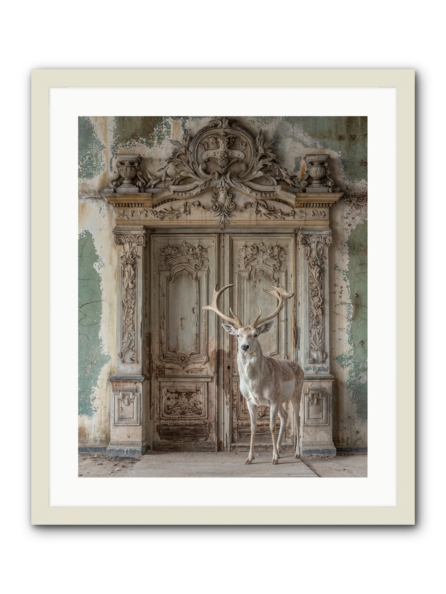 Passage To Ethereal Forests -- Framed Print - White 20x25
