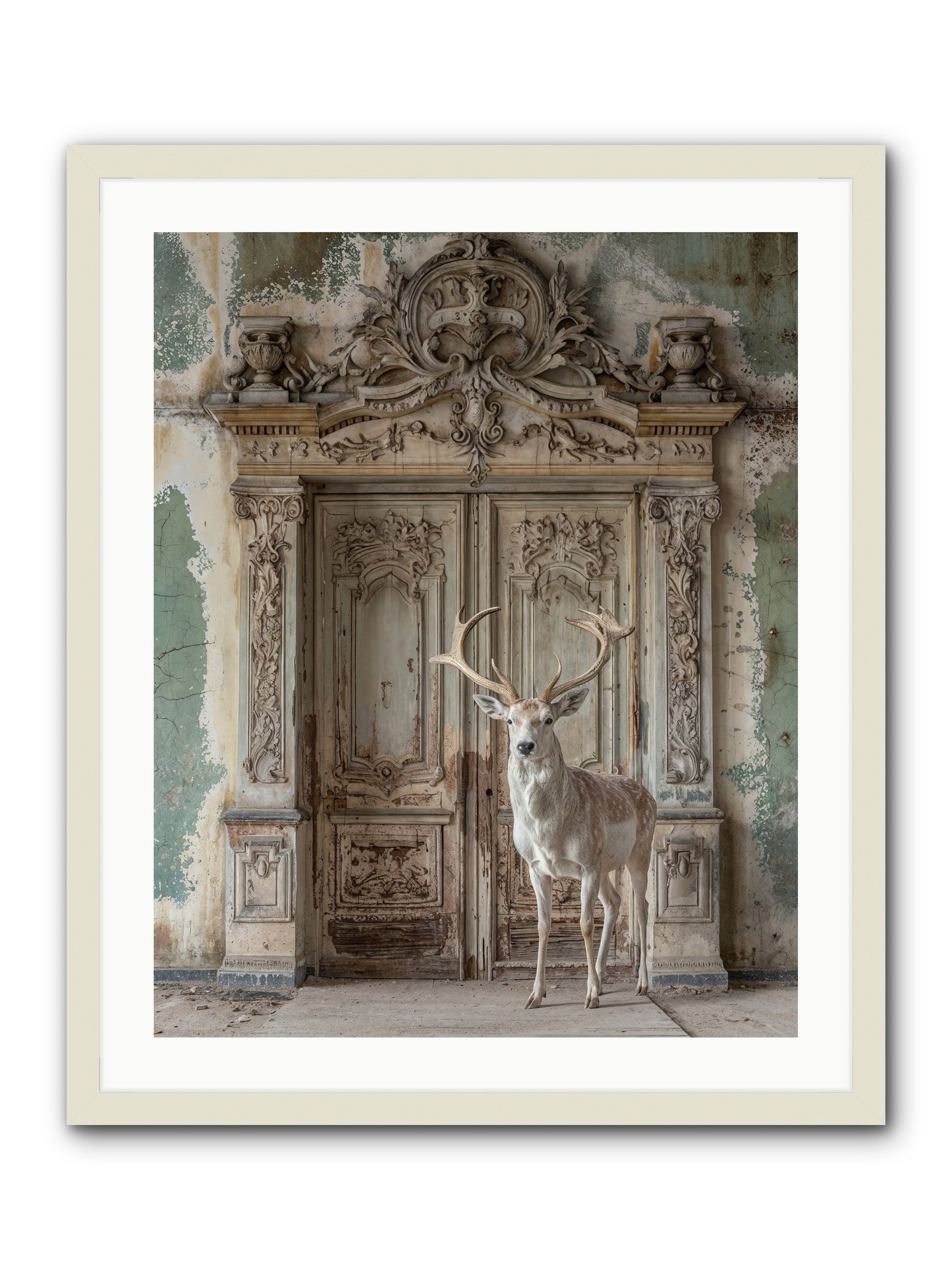 Passage To Ethereal Forests -- Framed Print - White 24x30
