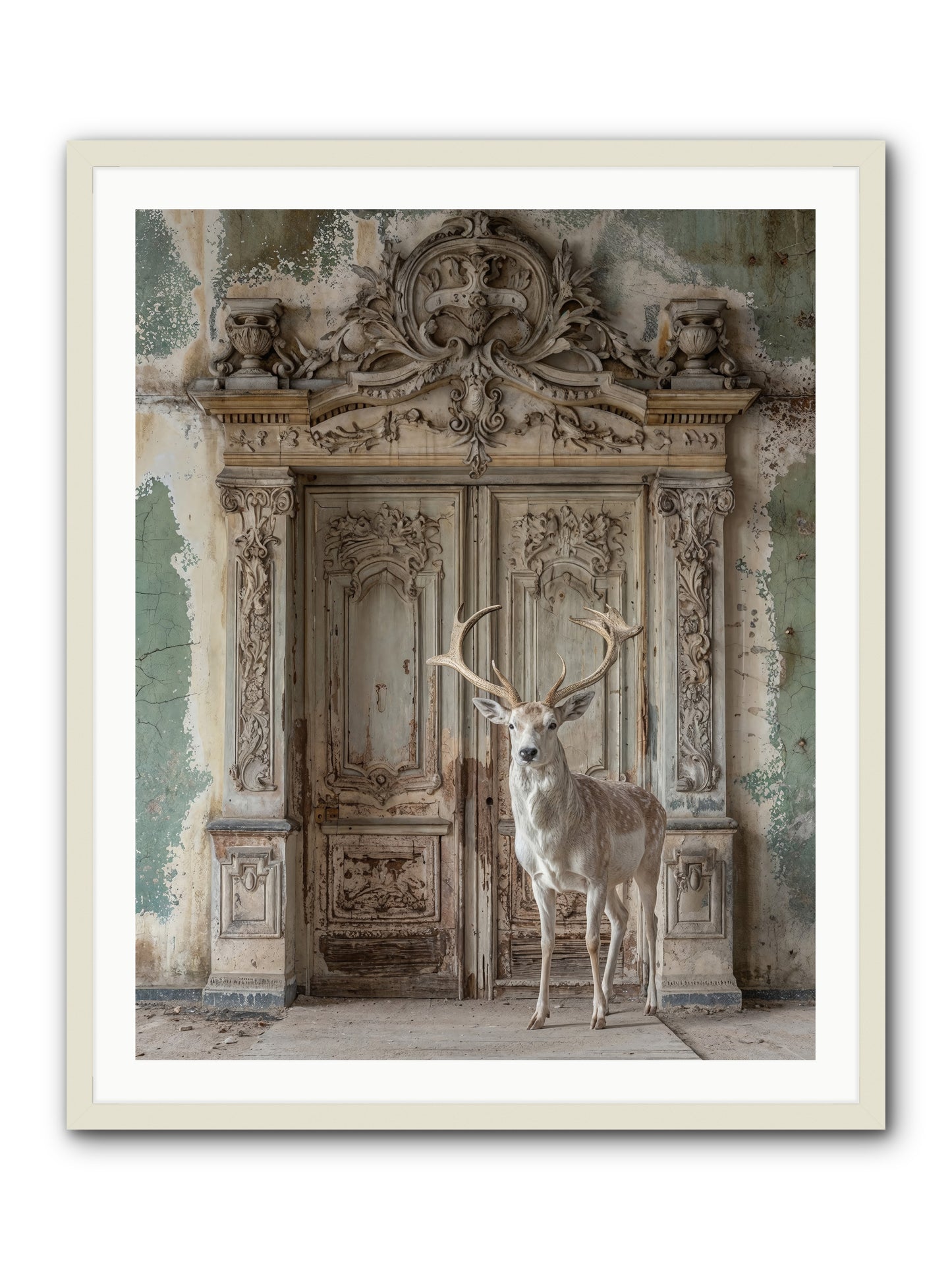 Passage To Ethereal Forests -- Framed Print - White 32x40