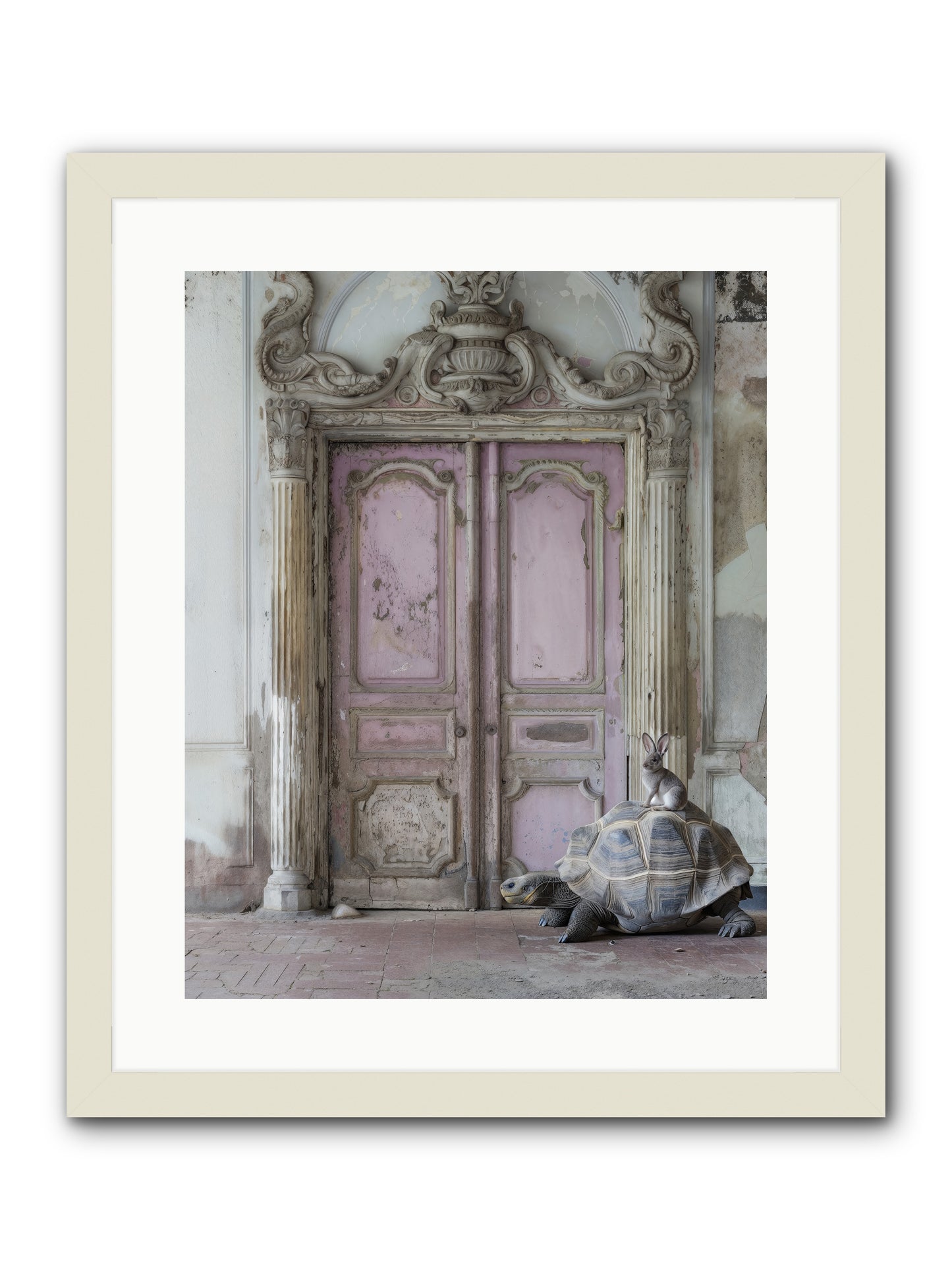 Passage To Whimsical Lands -- Framed Print - White 16x20