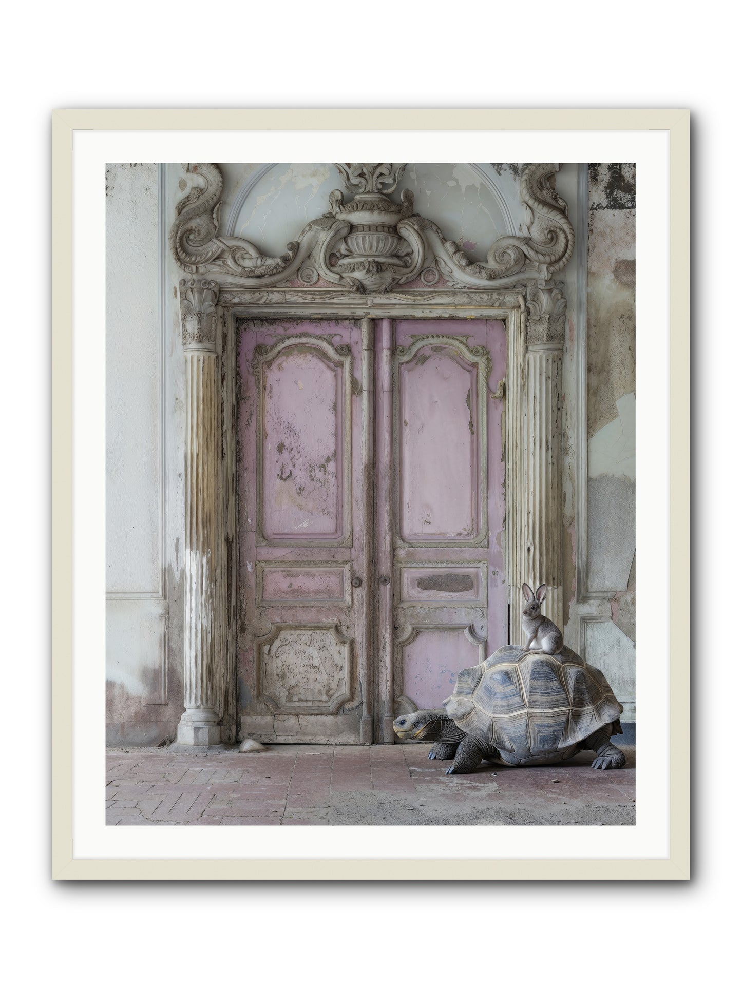 Passage To Whimsical Lands -- Framed Print - White 32x40