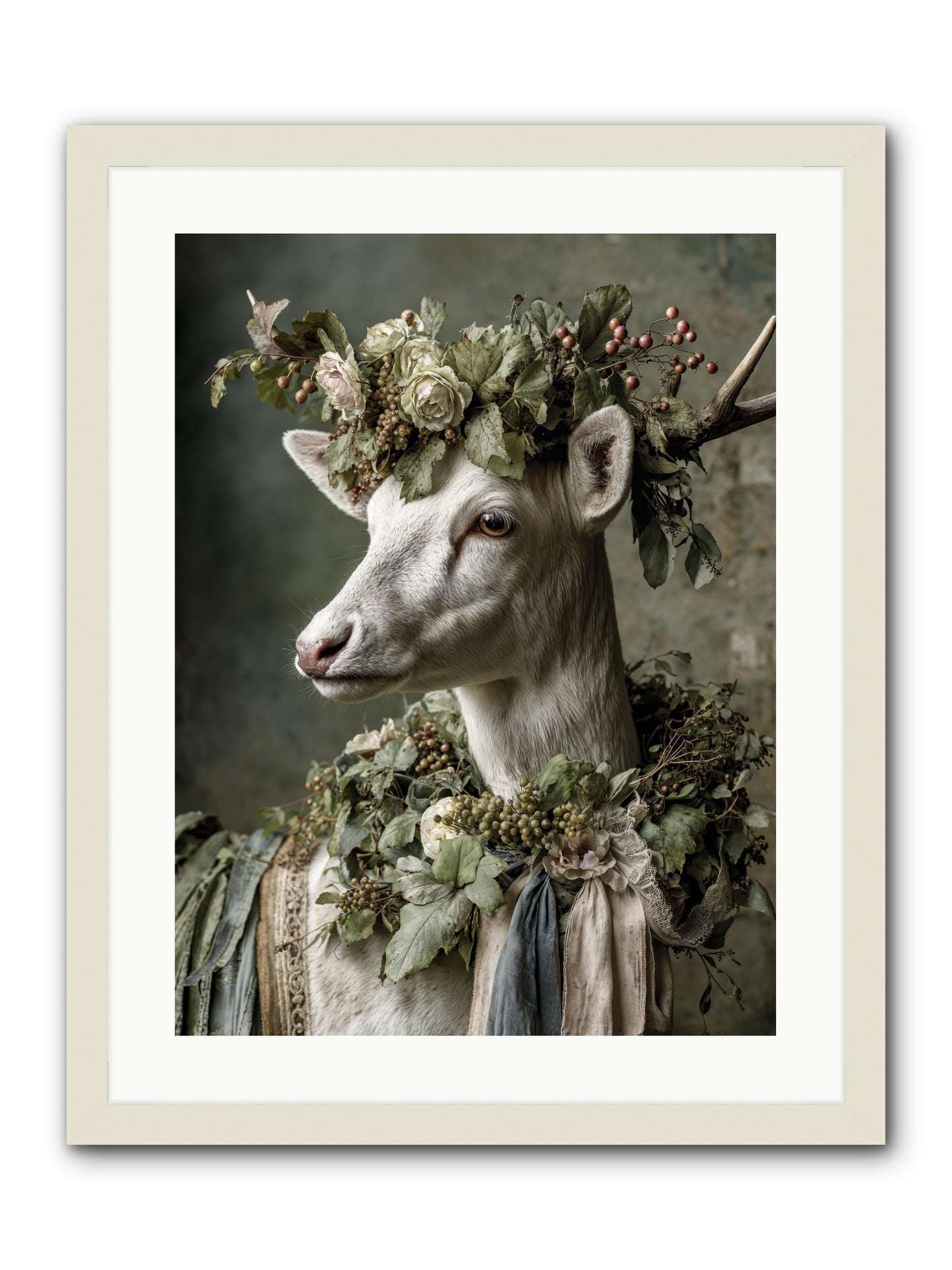 Pastiche -- Framed Print - White 18x24