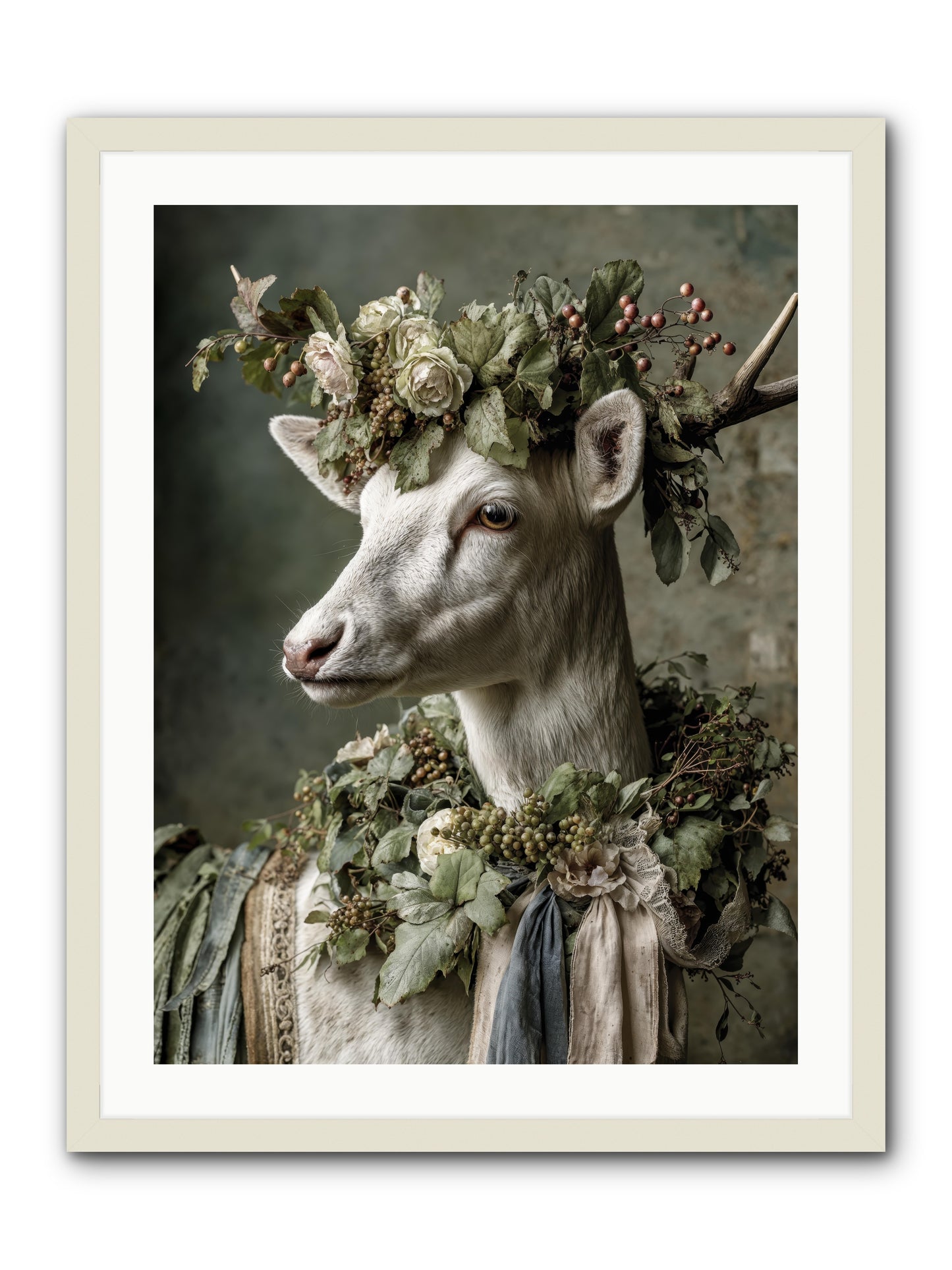 Pastiche -- Framed Print - White 24x32