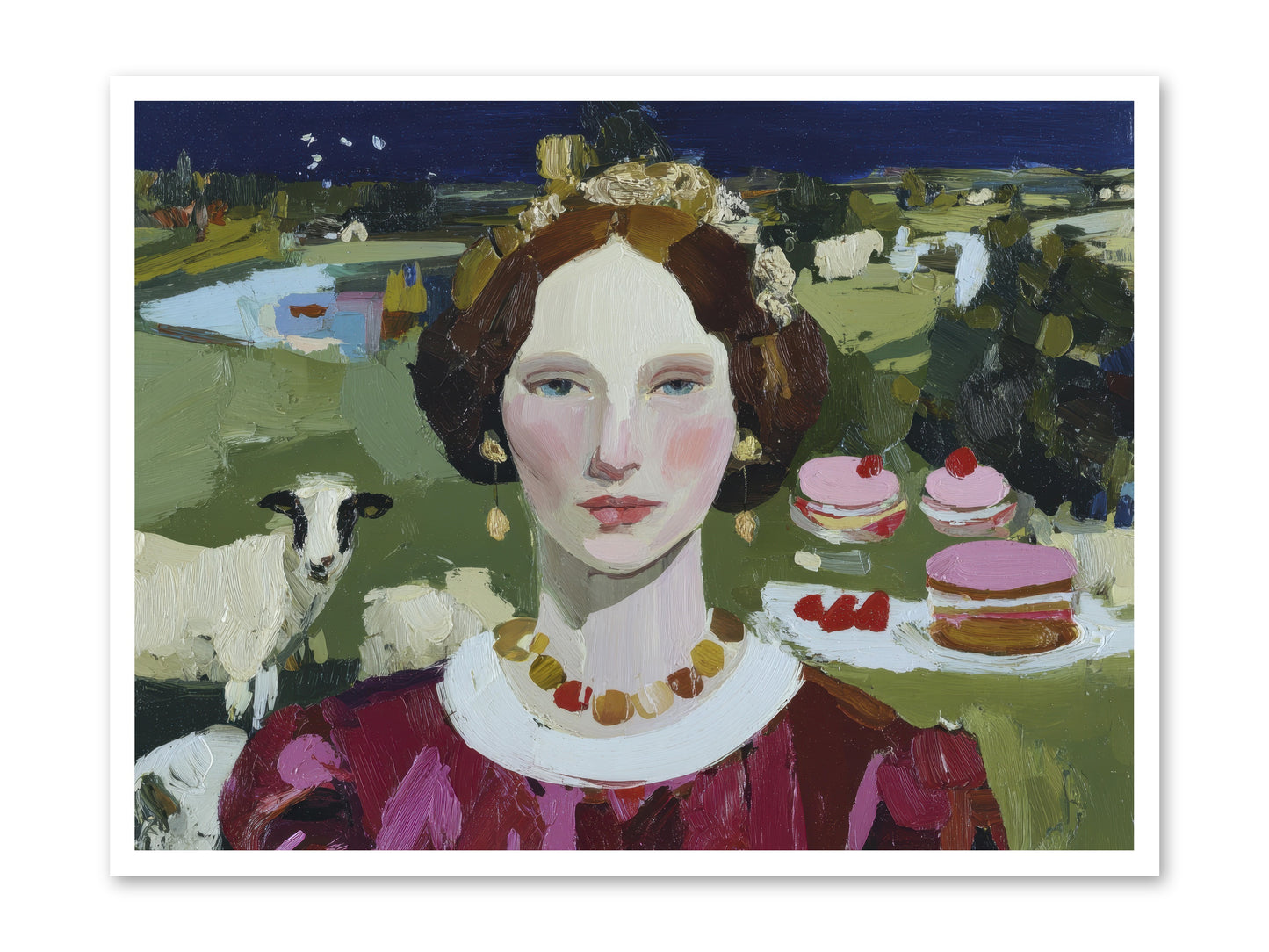 Pastoral Tea -- Loose Canvas Print 40x30