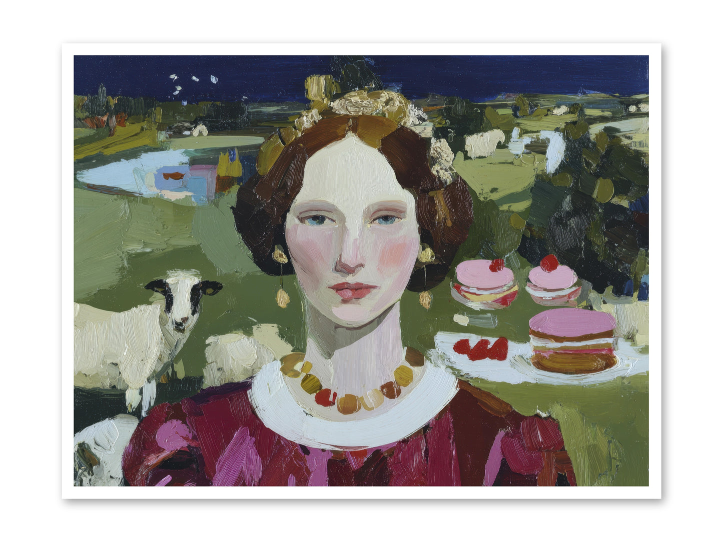 Pastoral Tea -- Loose Canvas Print 48x36
