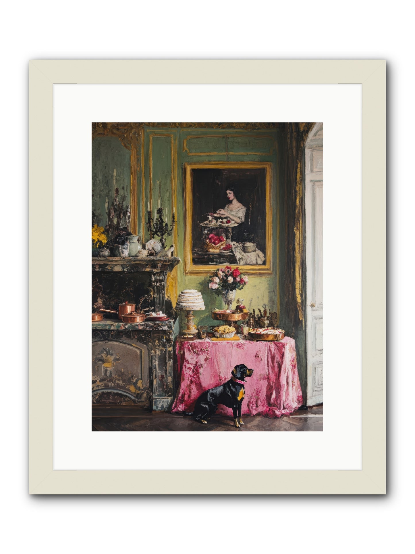 Pastry Devotion -- Framed Print - White 12x16
