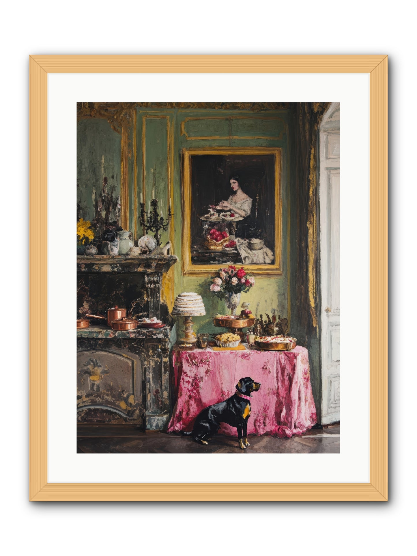 Pastry Devotion -- Framed Print - Natural 18x24