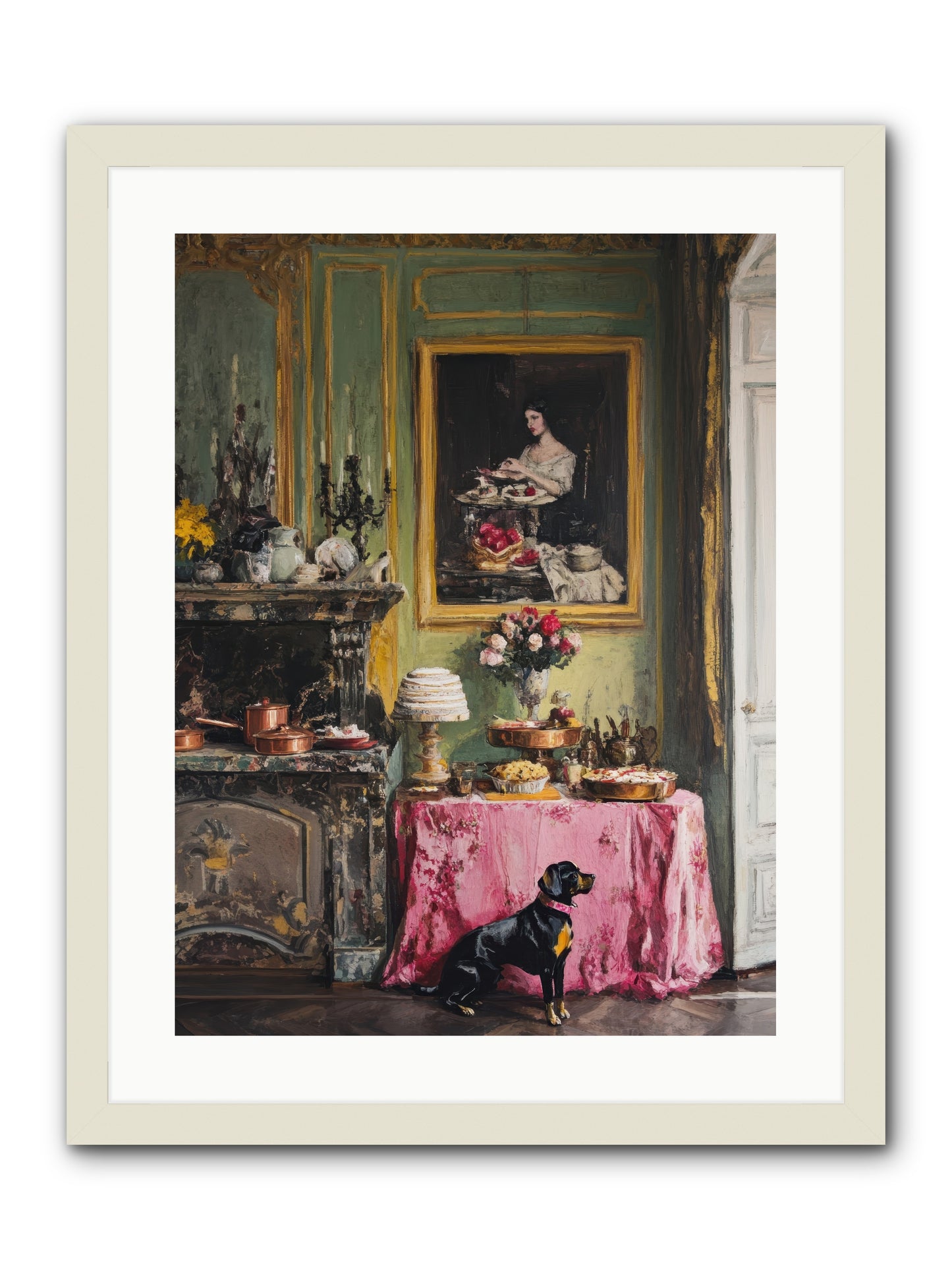 Pastry Devotion -- Framed Print - White 18x24