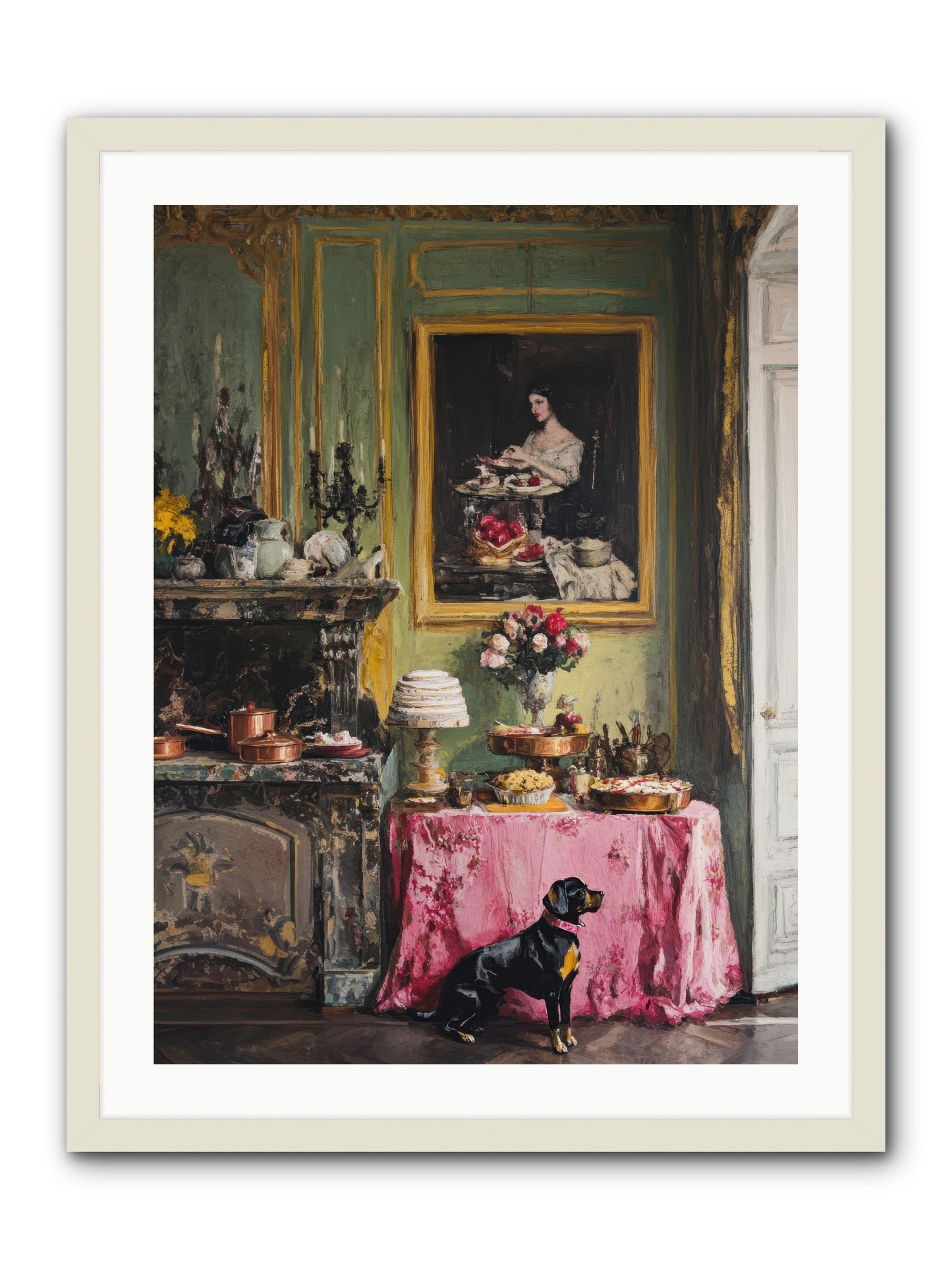 Pastry Devotion -- Framed Print - White 24x32