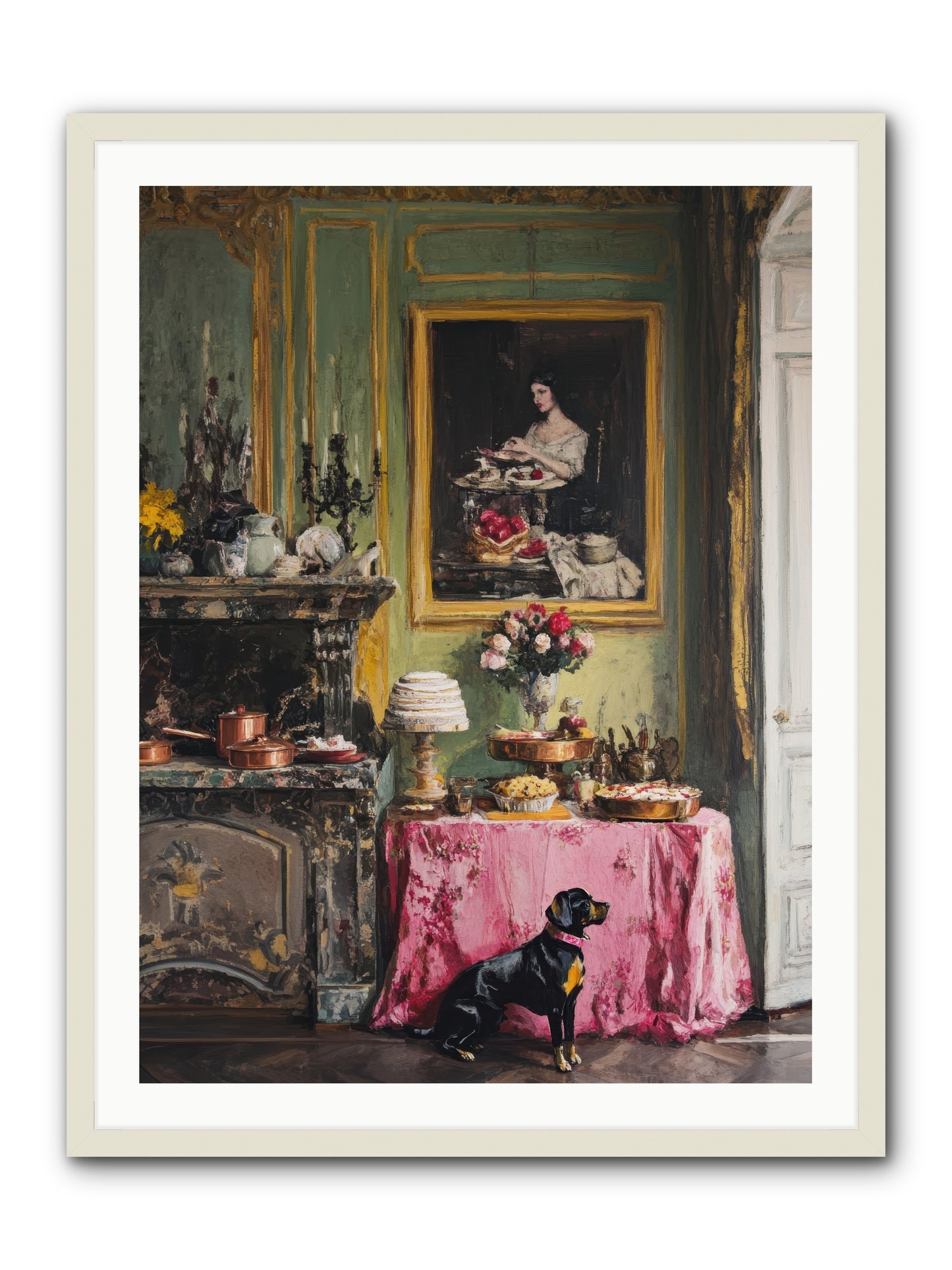 Pastry Devotion -- Framed Print - White 30x40